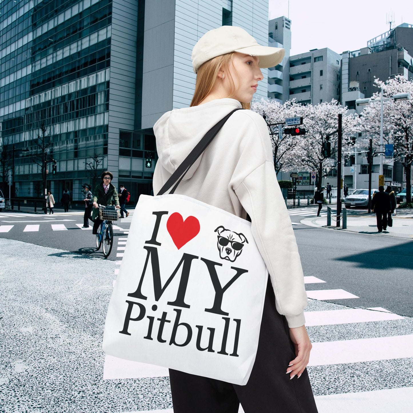 I Love My Pitbull Tote Bag | Pet Lover Gift, Dog Mom Tote, Stylish Canvas Bag, Animal Rescue Fundraiser, Show Your Love, Adult Unisex T-Shirt
