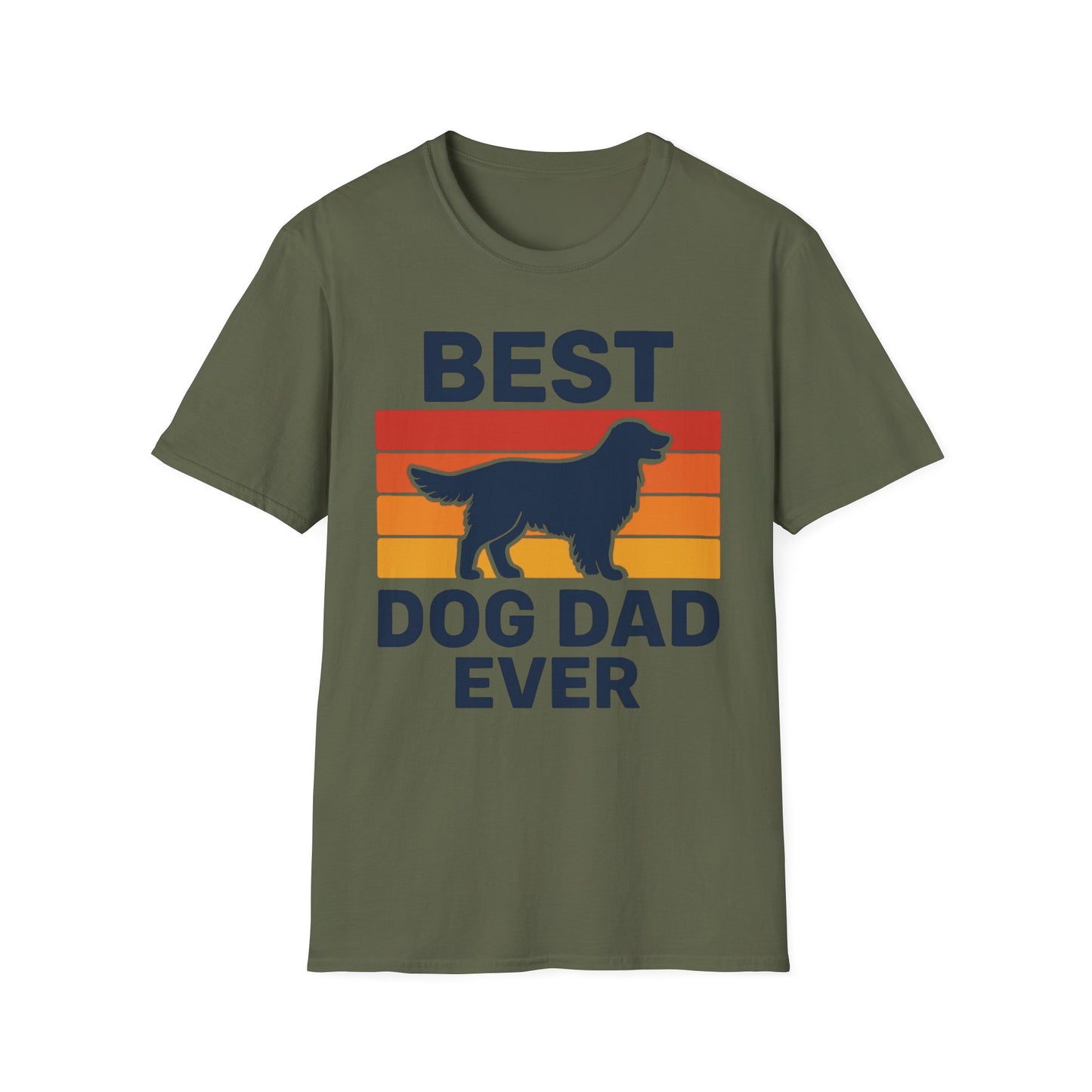 Best Dog Dad Ever Golden Retriever Adult Unisex T-Shirt, Pet Lover Gift, Father's Day Tee, Dog Owner Apparel, Casual Everyday Wear