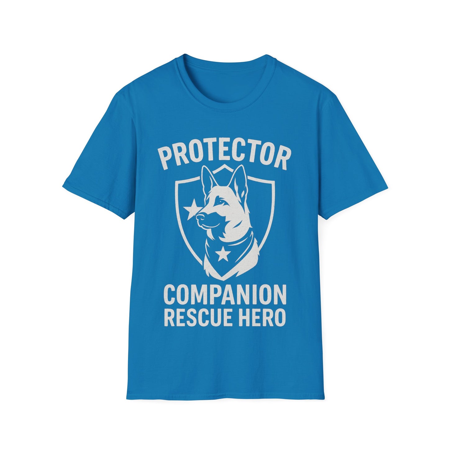 Protector Companion Rescue Hero Shirt – Patriotic Dog Lover T-Shirt – Dog Rescue USA Flag Inspired Tee – Military Style Dog Parent Gift – Adopted and Adored Apparel, Adult Unisex T-Shirt