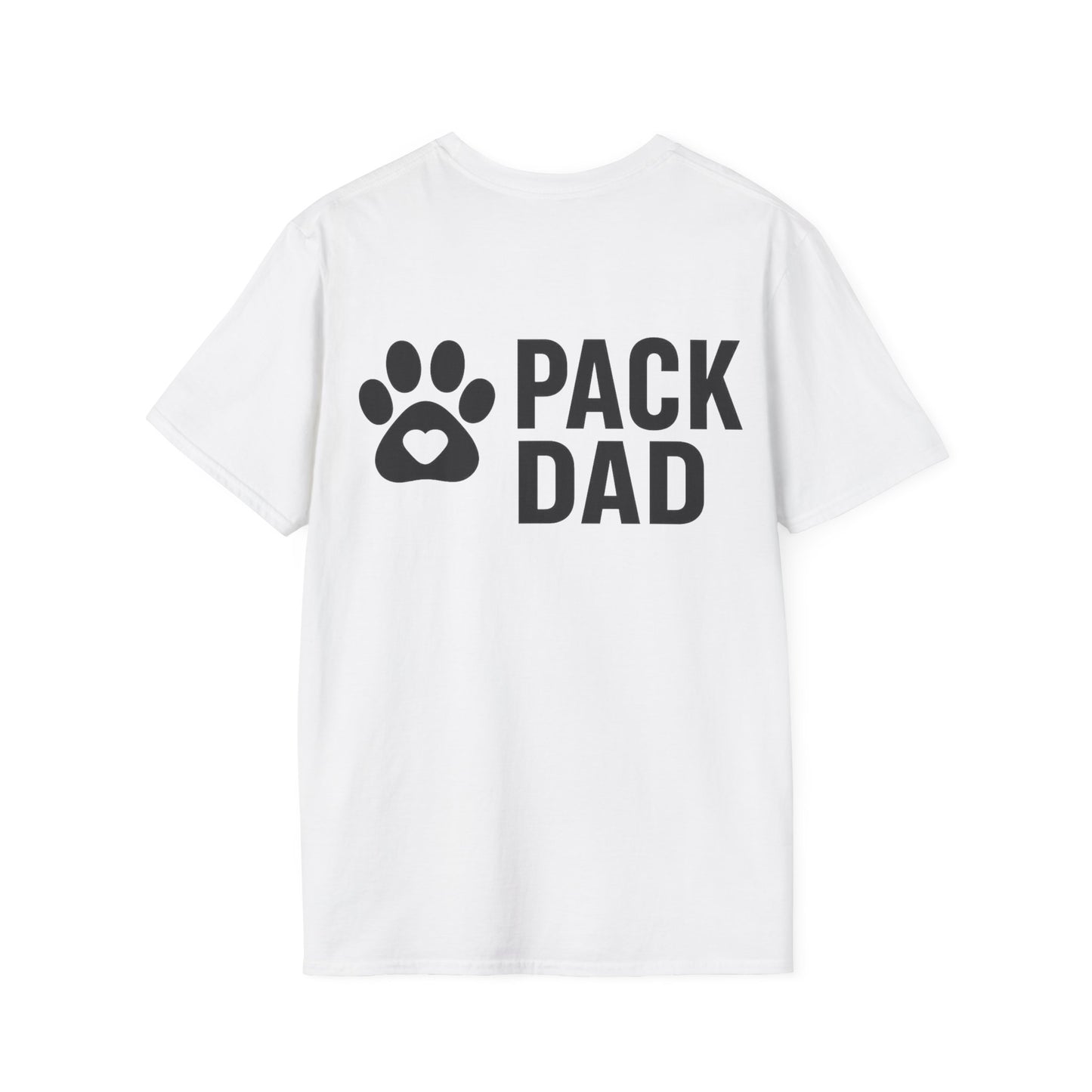 Pack Dad T-Shirt with Paw Print – Matching Dog Family Tee – Father’s Day Dog Dad Gift – Adopted and Adored Apparel, Adult Unisex T-Shirt