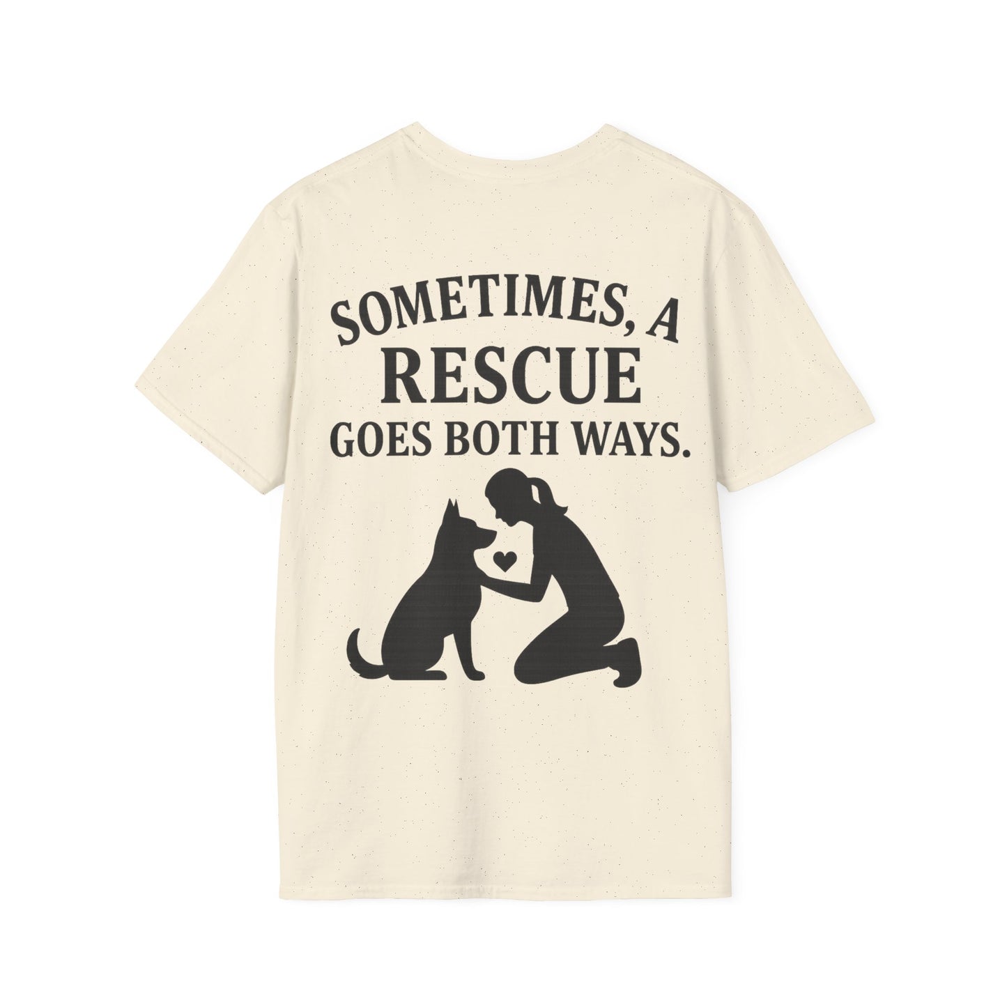 Sometimes a Rescue Goes Both Ways Shirt – Dog Rescue T-Shirt for Women & Men – Animal Adoption Gift – Emotional Pet Lover Tee, Adult Unisex T-Shirt