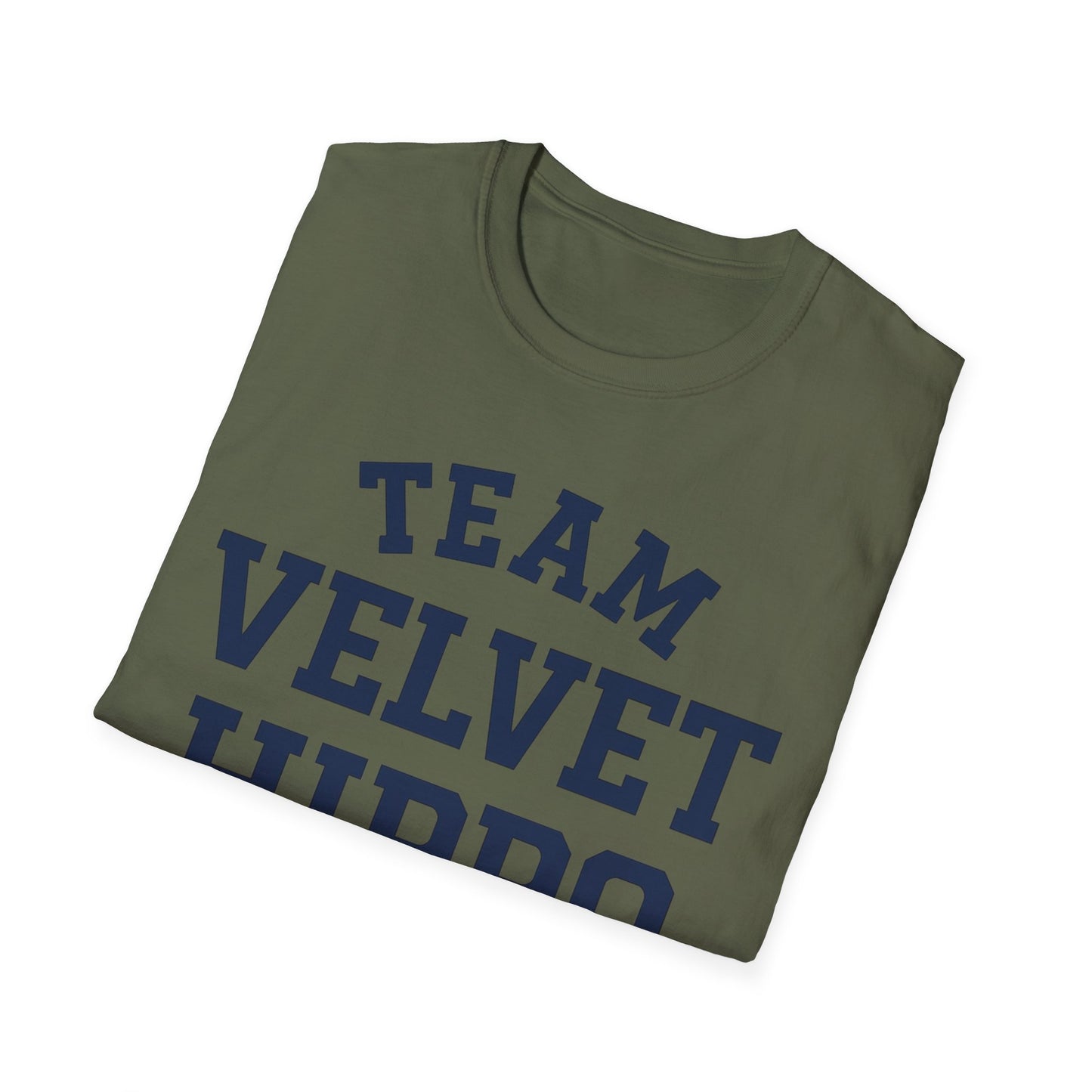 Team Velvet Hippo T-Shirt | Funny Pit Bull Tee for Pibble & Bully Breed Lovers | Rescue Dog Apparel, Adult Unisex T-Shirt