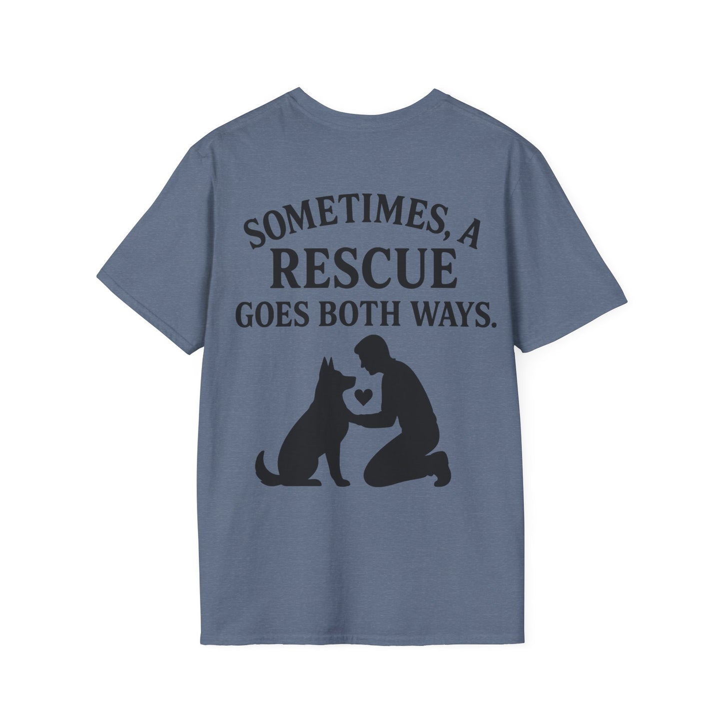 Sometimes a Rescue Goes Both Ways Shirt – Dog Rescue T-Shirt for Women & Men – Animal Adoption Gift – Emotional Pet Lover Tee, Adult Unisex T-Shirt