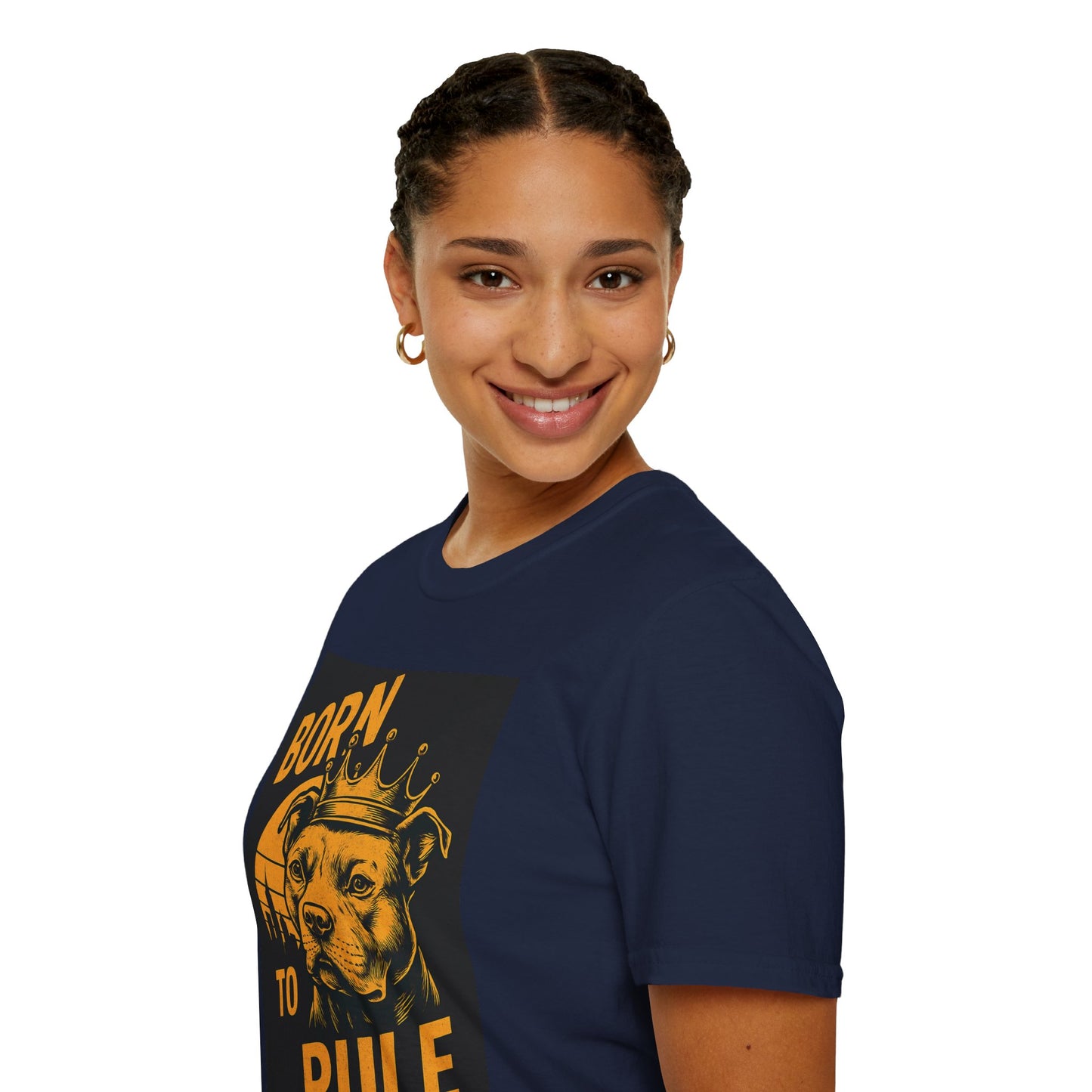 Born To Rule Adult Unisex T-Shirt Pit Bull Rules | Unique Graphic Tee, Perfect Gift for Pet Owners, Animal Lovers, Casual Wear, Everyday Style