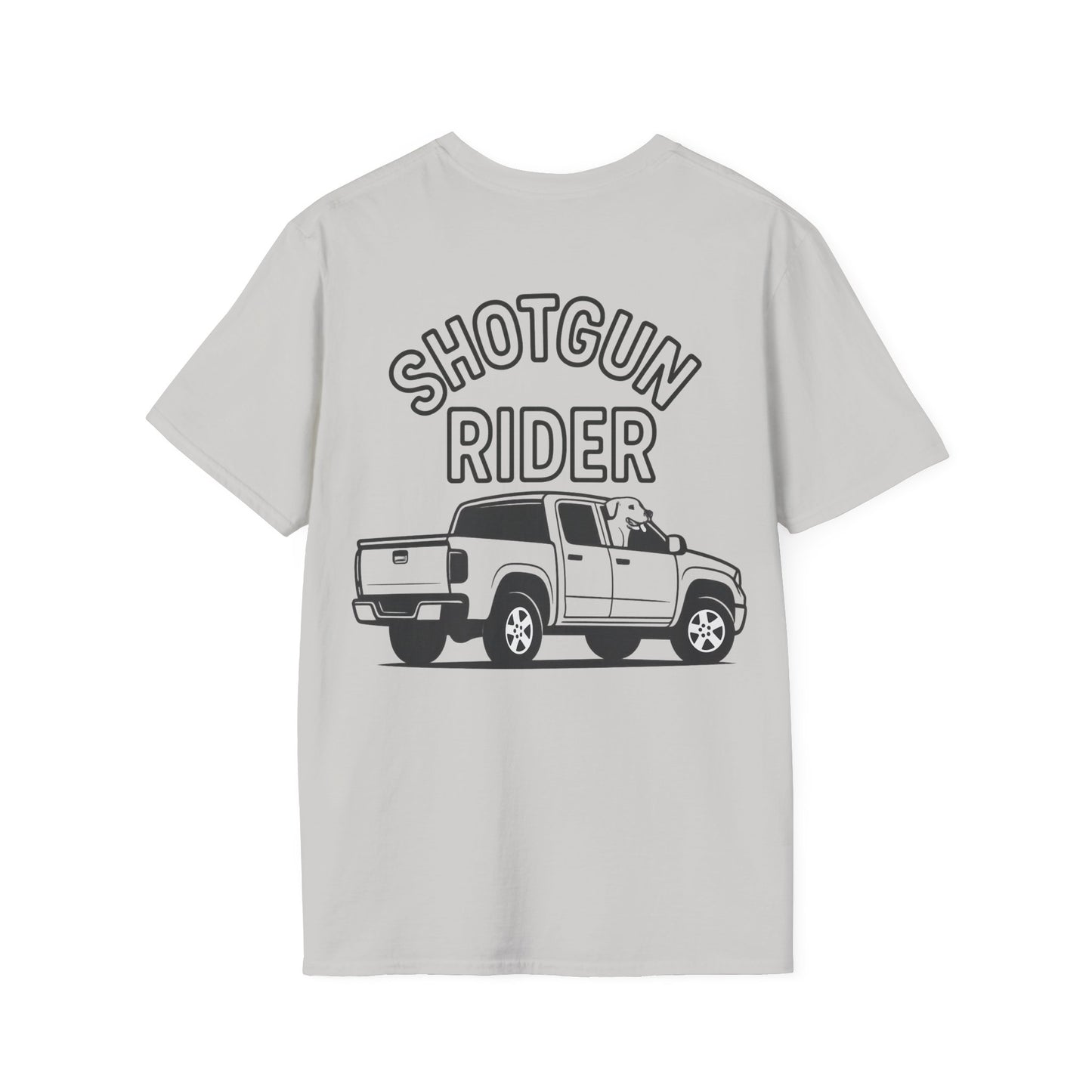 Shotgun Rider Dog Truck T-Shirt – Country Style Rescue Tee with Front Logo | Adopted and Adored Apparel, Adult Unisex T-Shirt