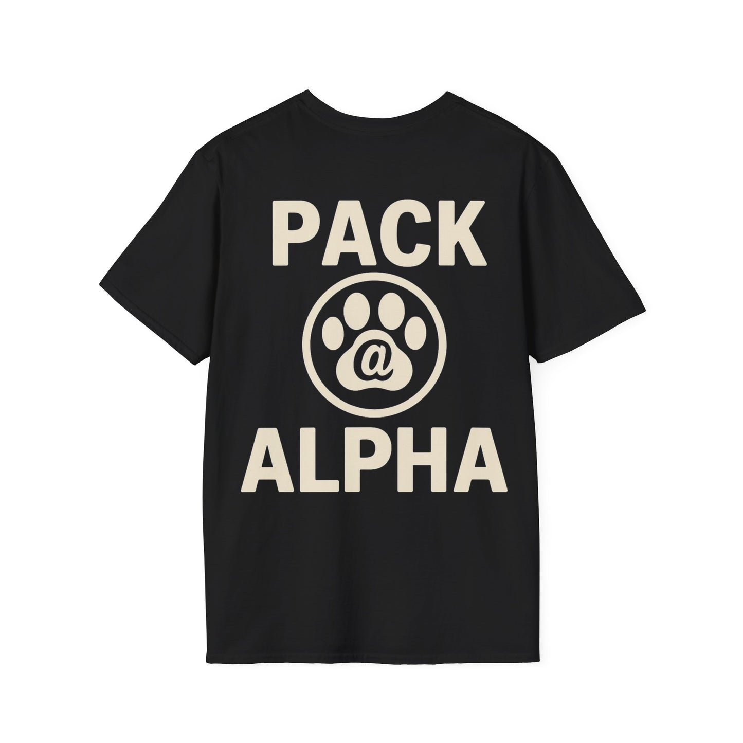 Pack Alpha T-Shirt for Dog Rescue Leaders | Bold Alpha Dog Paw Print Design | Animal Advocate Apparel for Pack Leaders, Adult Unisex T-Shirt