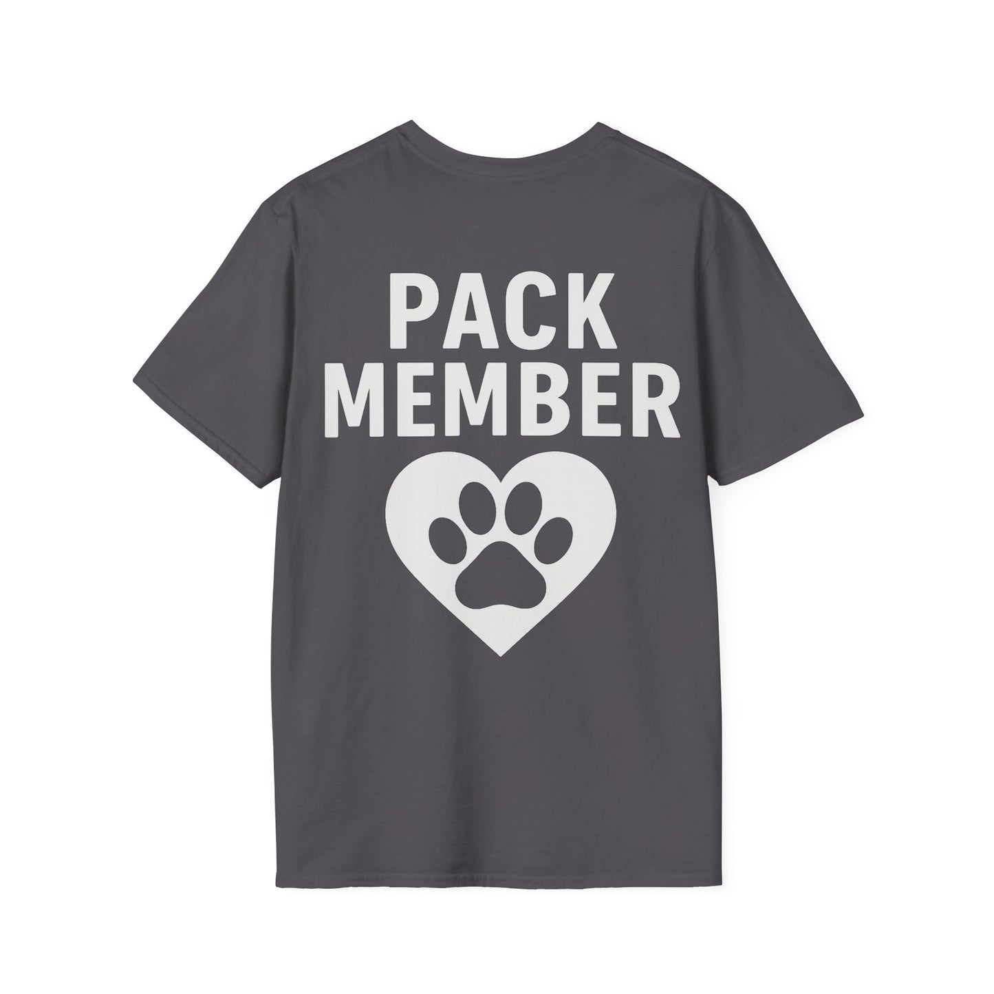 Pack Member Dog Shirt – Two Sided Rescue Tee – Front and Back Pack Member Logo – Black or White Print Options – Matching Family Rescue Apparel – Pitbull Dog Lover Gift – Animal Shelter Support – Adopt Don’t Shop Tee, Adult Unisex T-Shirt