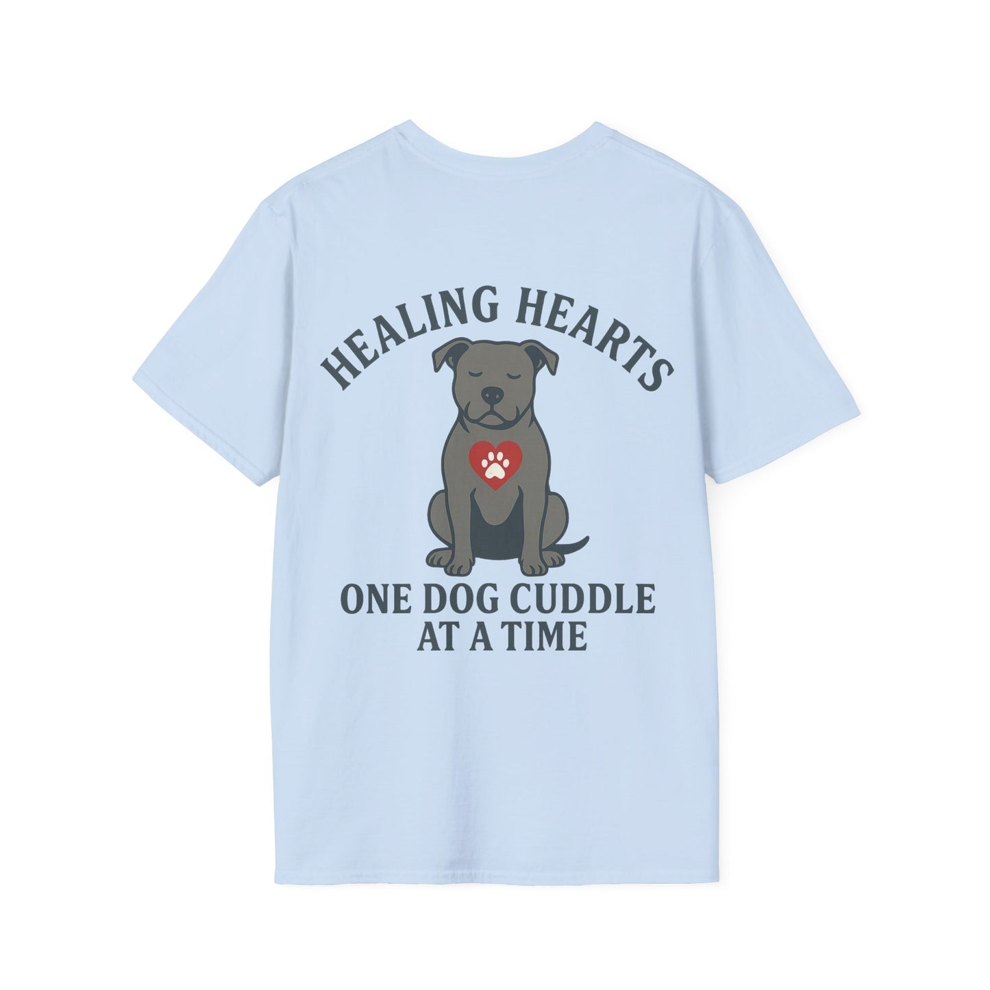 Healing Hearts Rescue Shirt – Pitbull Dog Lover Gift – Pack Member Tee, Adult Unisex T-Shirt
