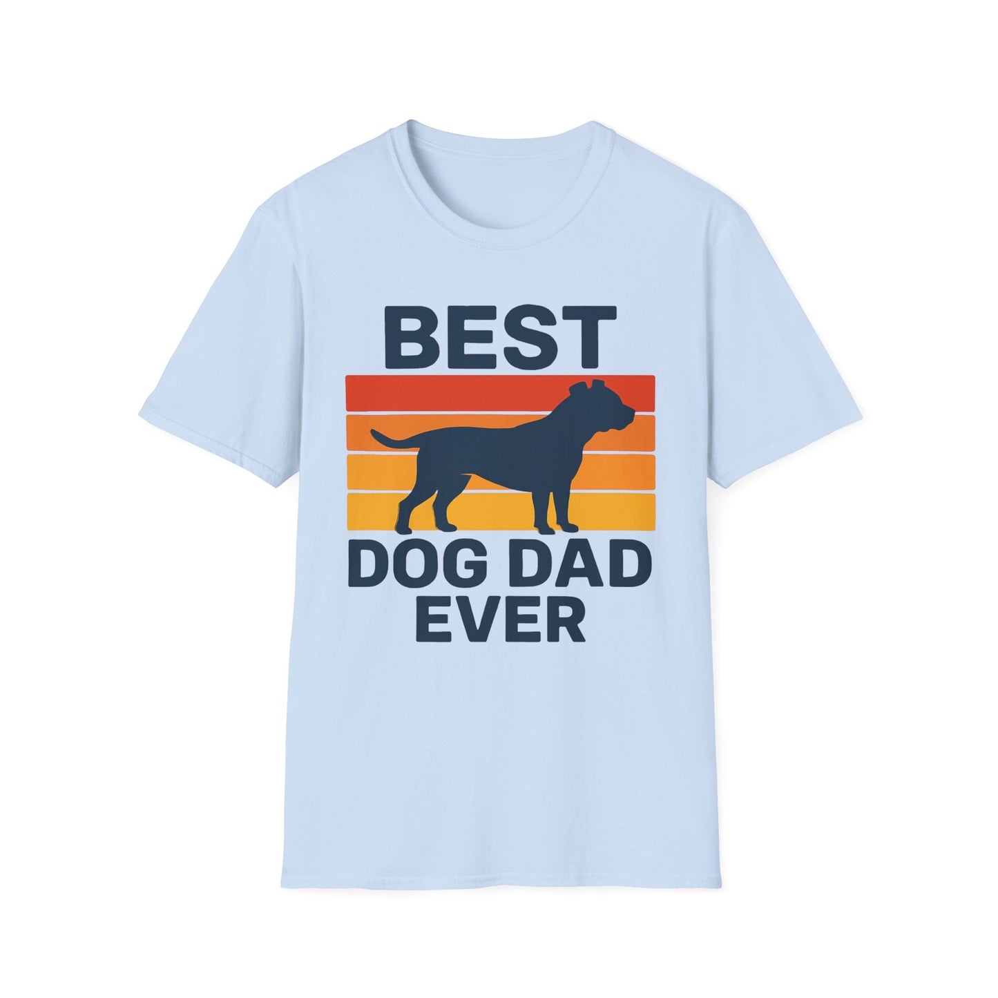 Best Dog Dad Ever Pit bull Adult Unisex T-Shirt, Pet Lover Gift, Father's Day Shirt, Dog Owner Apparel, Fun Casual Top, Dog-Themed Fashion