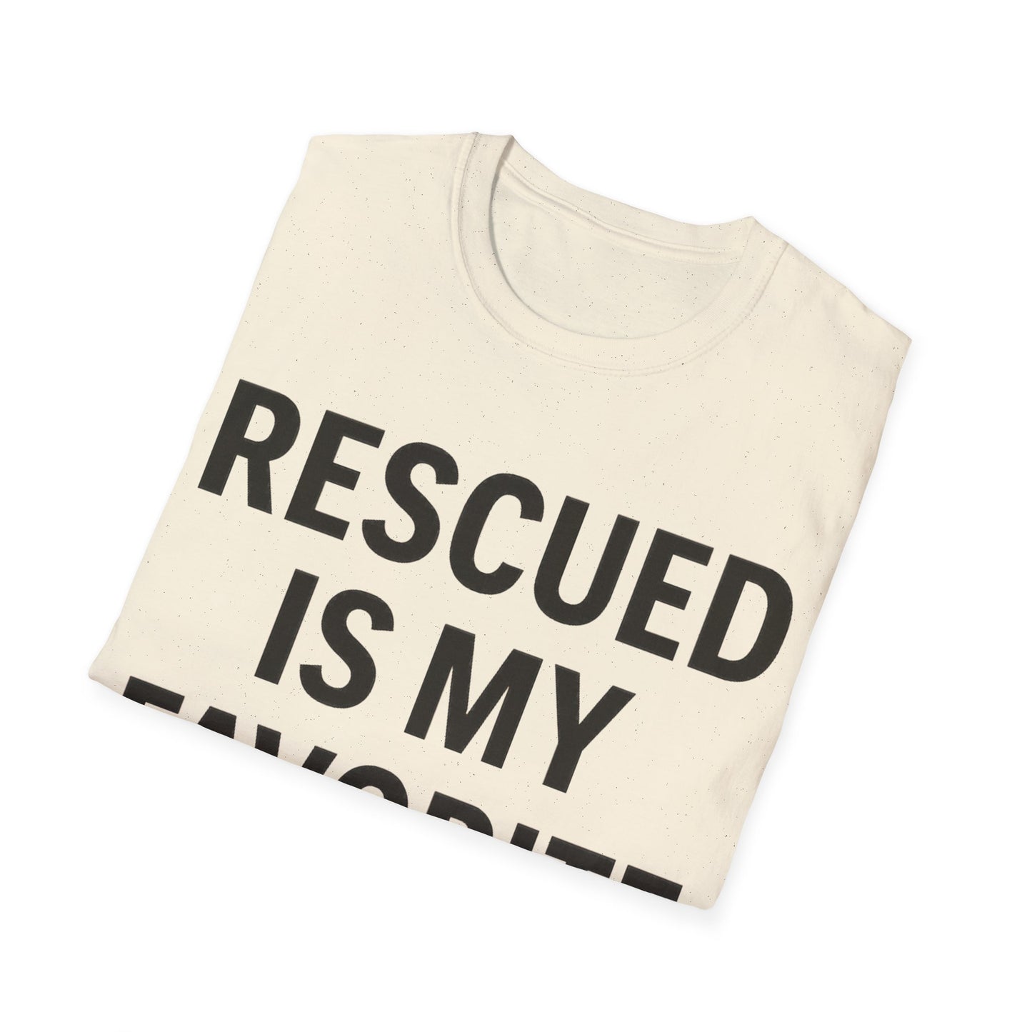 Rescued Is My Favorite Breed Shirt – Dog Rescue Tee, Adopt Don’t Shop Gift, Unisex T-Shirt for Pet Lovers, Adult Unisex T-Shirt