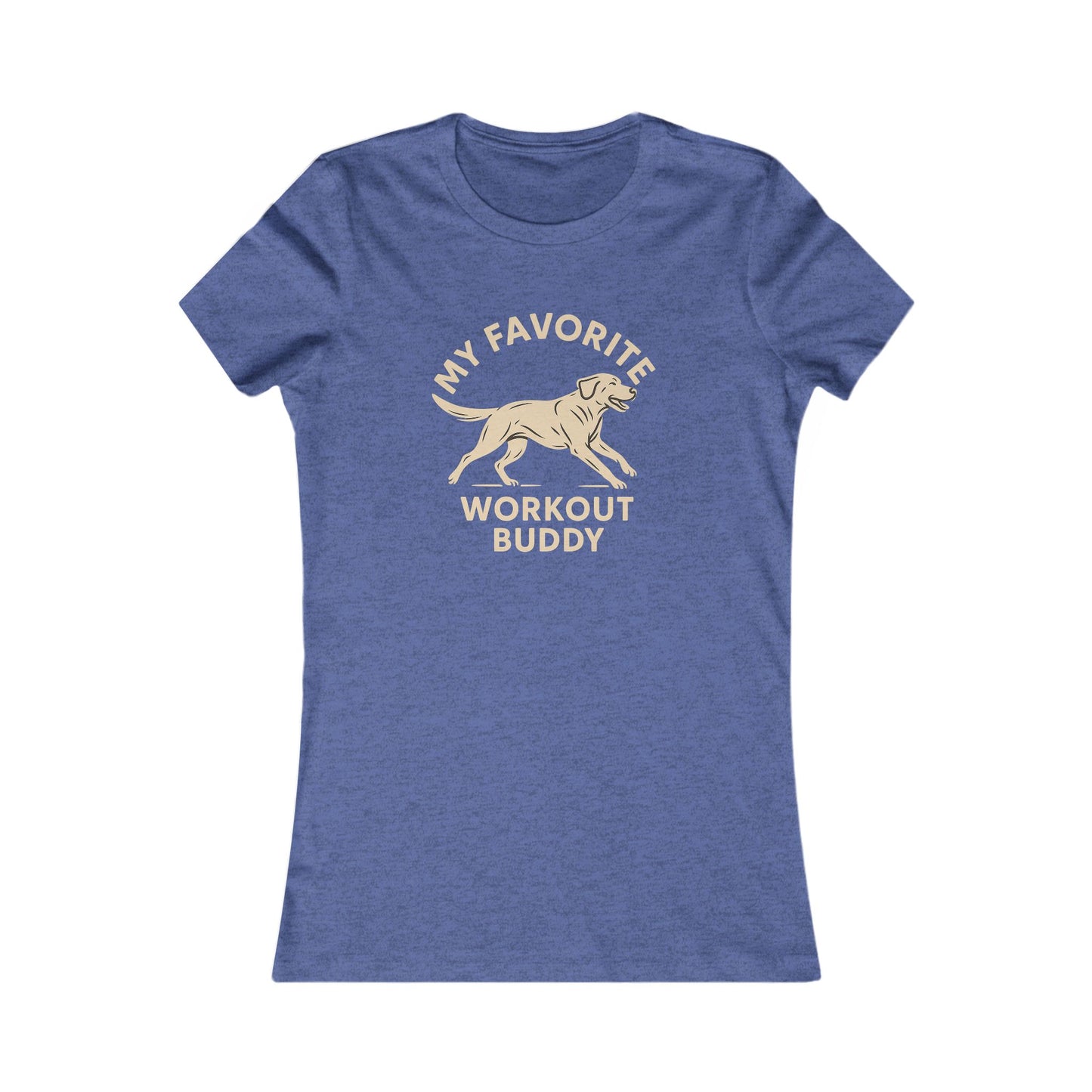 My Favorite Workout Buddy T-Shirt for Women – Athletic Dog Graphic Tee – Labrador Running Dog Shirt – Dog Mom Gift Idea – Workout with My Dog T-Shirt – Adopted and Adored Apparel Adult