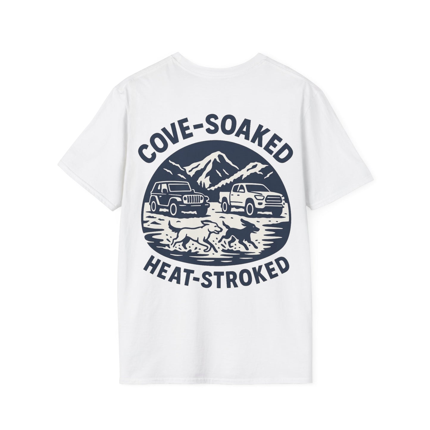 Cove-Soaked Heat-Stroked T-Shirt – Dog Rescue Off-Road T-Shirt for Lake Days & 4x4 Lovers, Adult Unisex T-Shirt