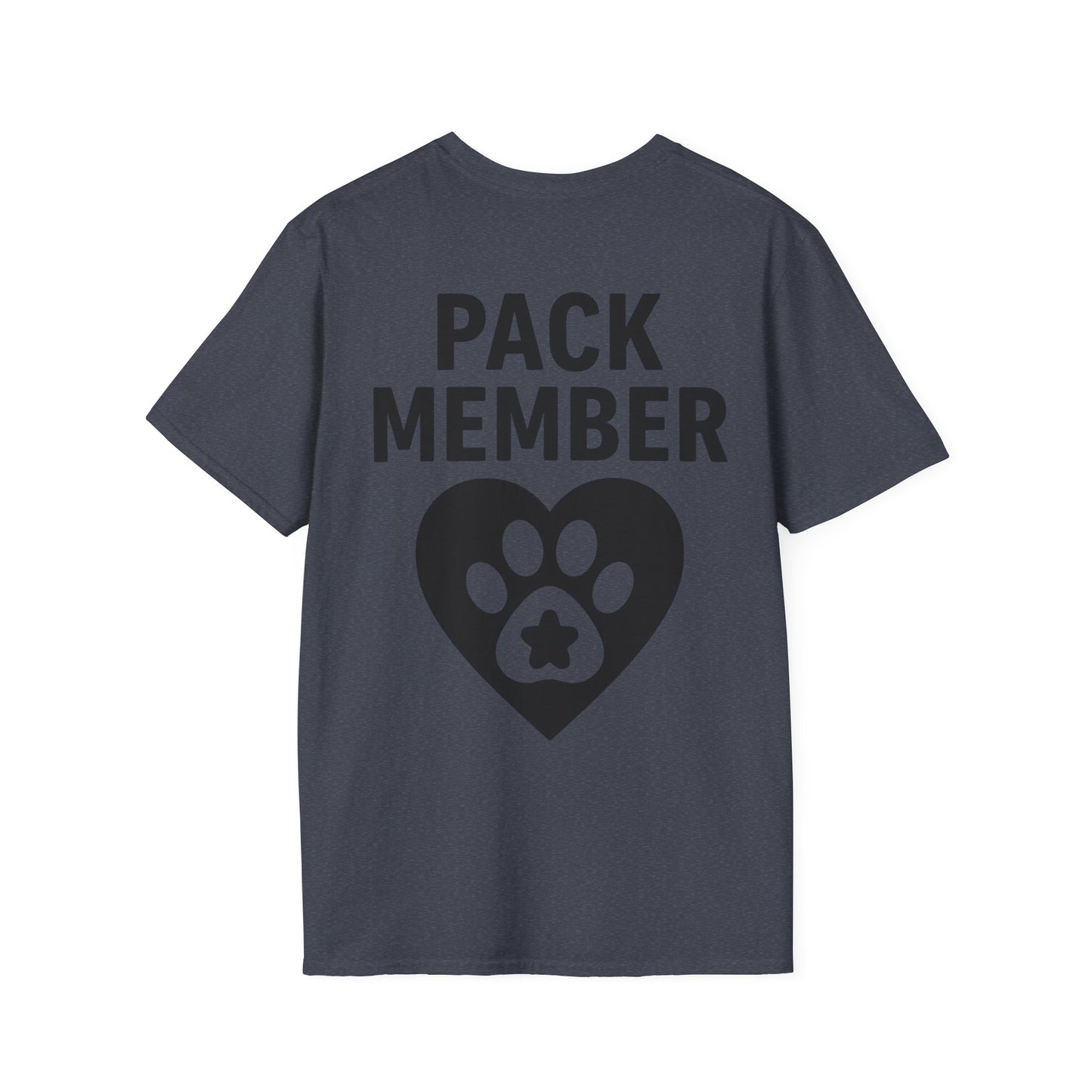 Pack Member Dog Shirt – Two Sided Rescue Tee – Front and Back Pack Member Logo – Black or White Print Options – Matching Family Rescue Apparel – Pitbull Dog Lover Gift – Animal Shelter Support – Adopt Don’t Shop Tee, Adult Unisex T-Shirt