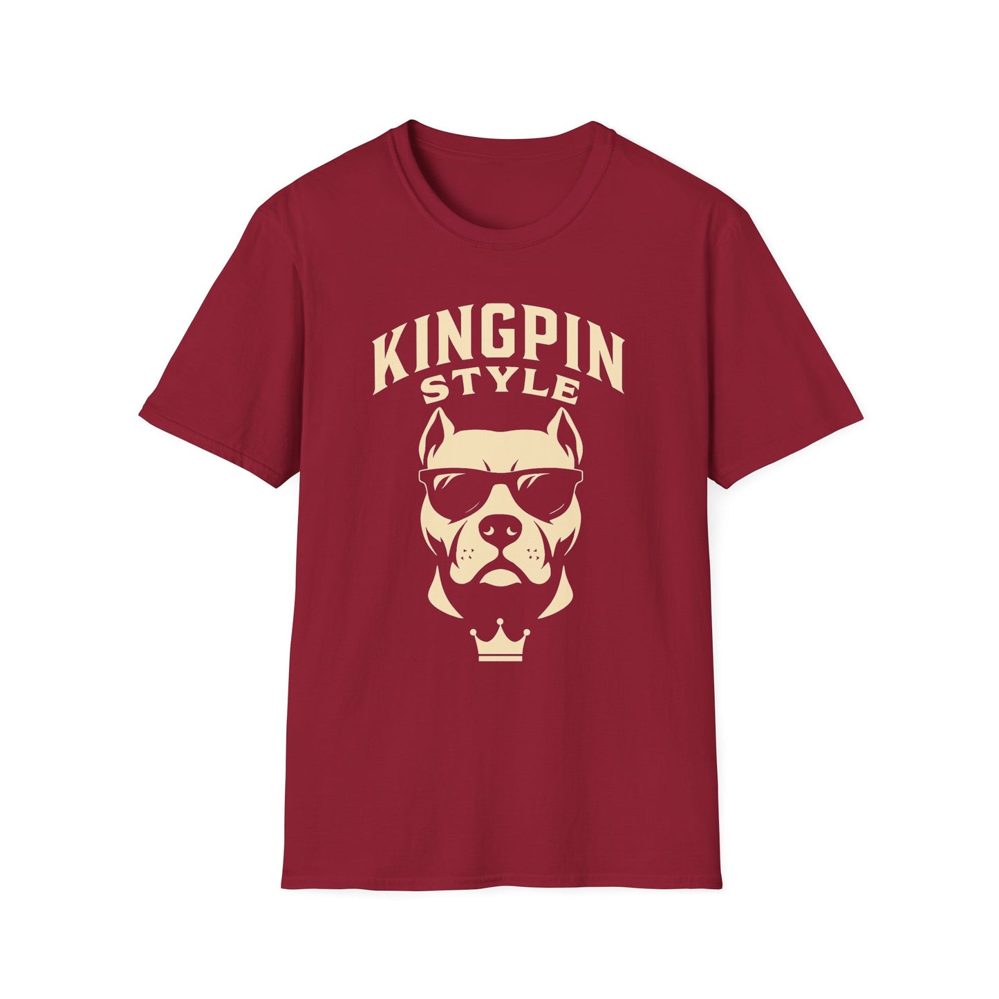 Kingpin Style Dog T-Shirt Adult Unisex | Cool Pet Lover Tee | Funny Gift for Dog Owners | Casual Wear | Animal Lover Gift