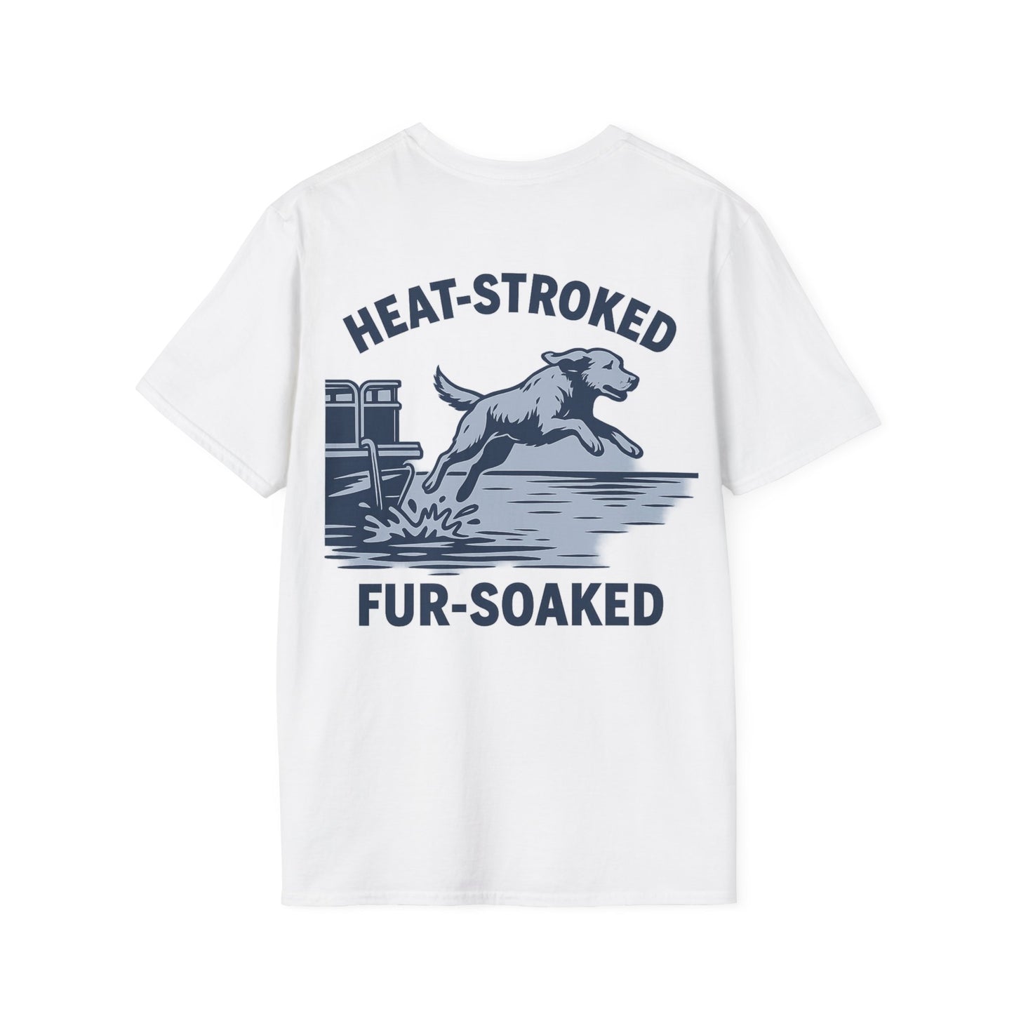Heat-Stroked Fur-Soaked Dog T-Shirt – Funny Summer Rescue Shirt for Dog Lovers, Arizona Pet Owners, Salt River Float Trips, and Lake Life Vibes, Adult Unisex T-Shirt