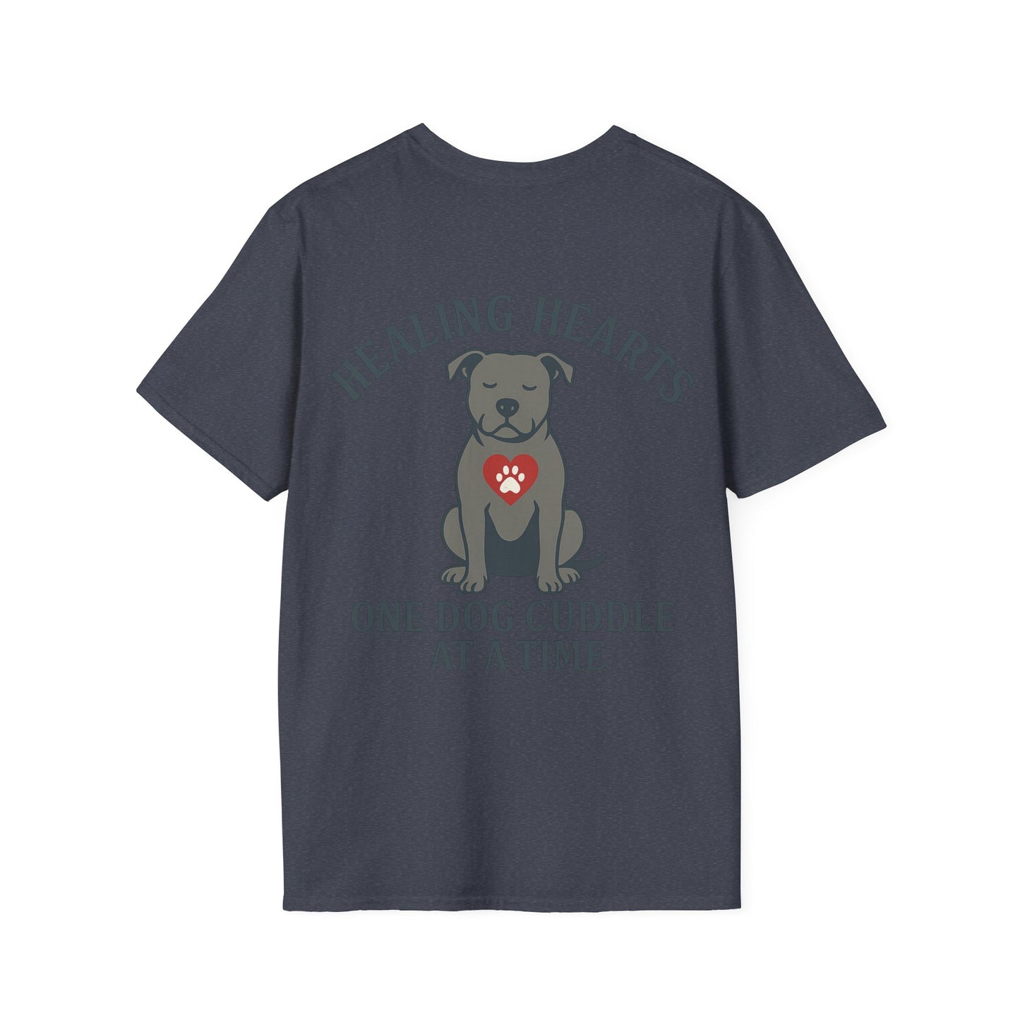 Healing Hearts Rescue Shirt – Pitbull Dog Lover Gift – Pack Member Tee, Adult Unisex T-Shirt