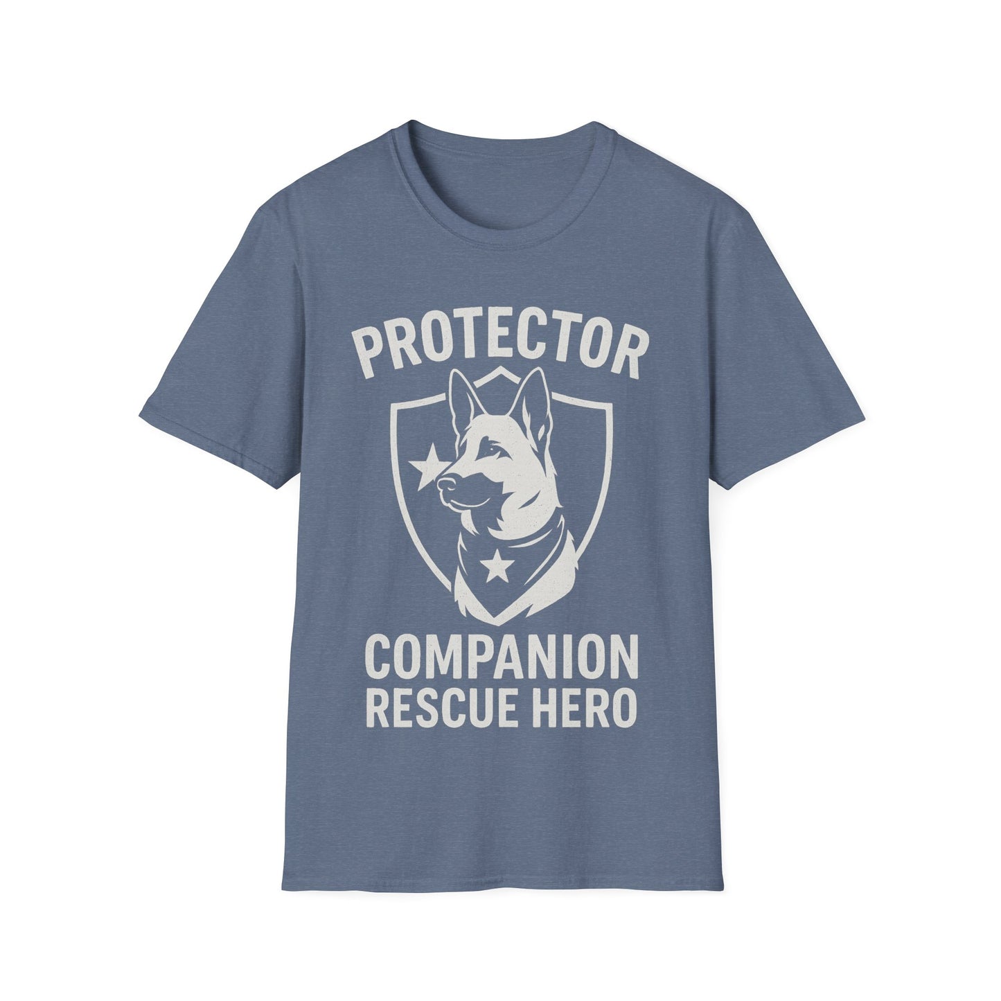 Protector Companion Rescue Hero Shirt – Patriotic Dog Lover T-Shirt – Dog Rescue USA Flag Inspired Tee – Military Style Dog Parent Gift – Adopted and Adored Apparel, Adult Unisex T-Shirt