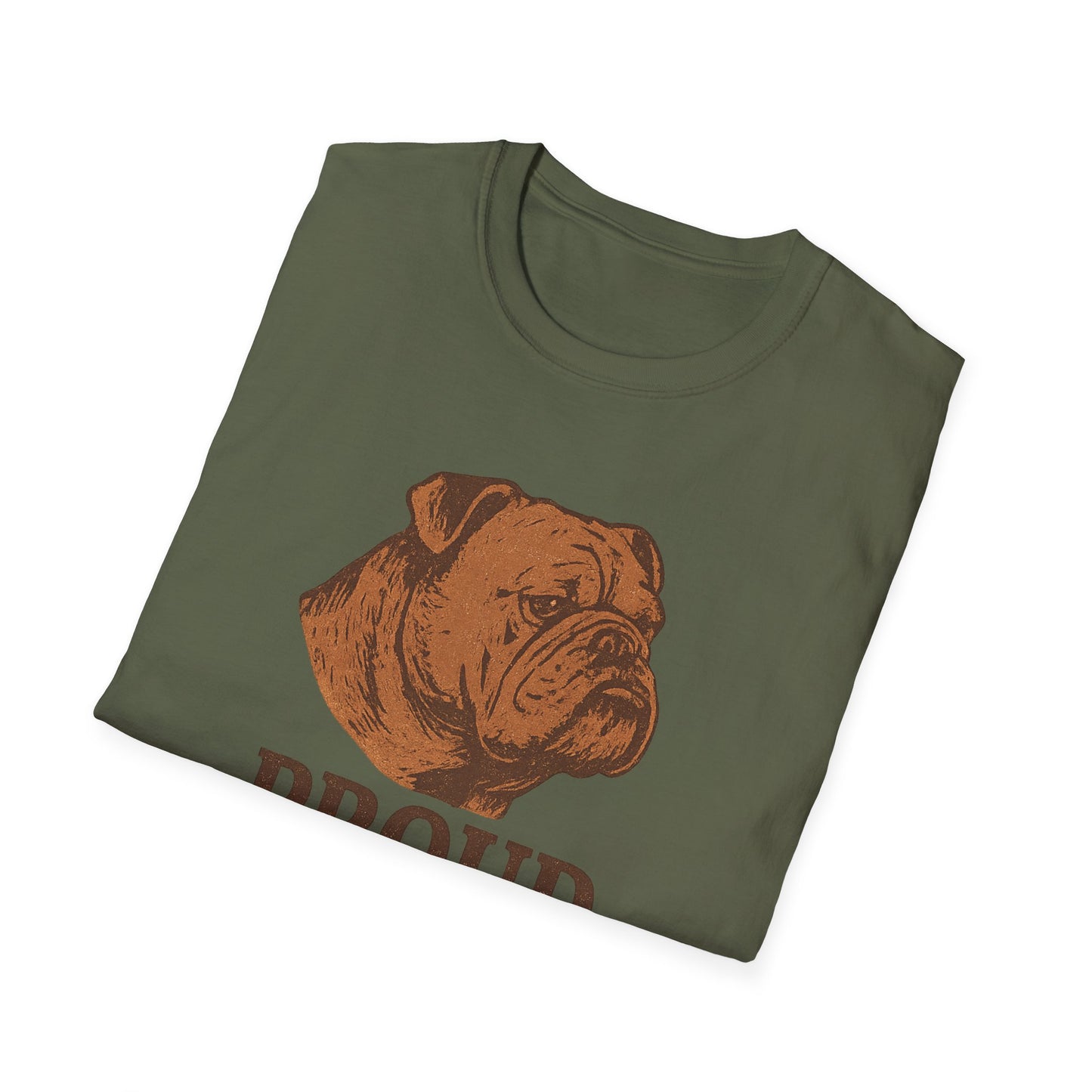 Proud Grand-Paw English Bulldog Vintage T-Shirt – Rustic Dog Grandpa Tee for Bulldog Lovers, Adult Unisex T-Shirt