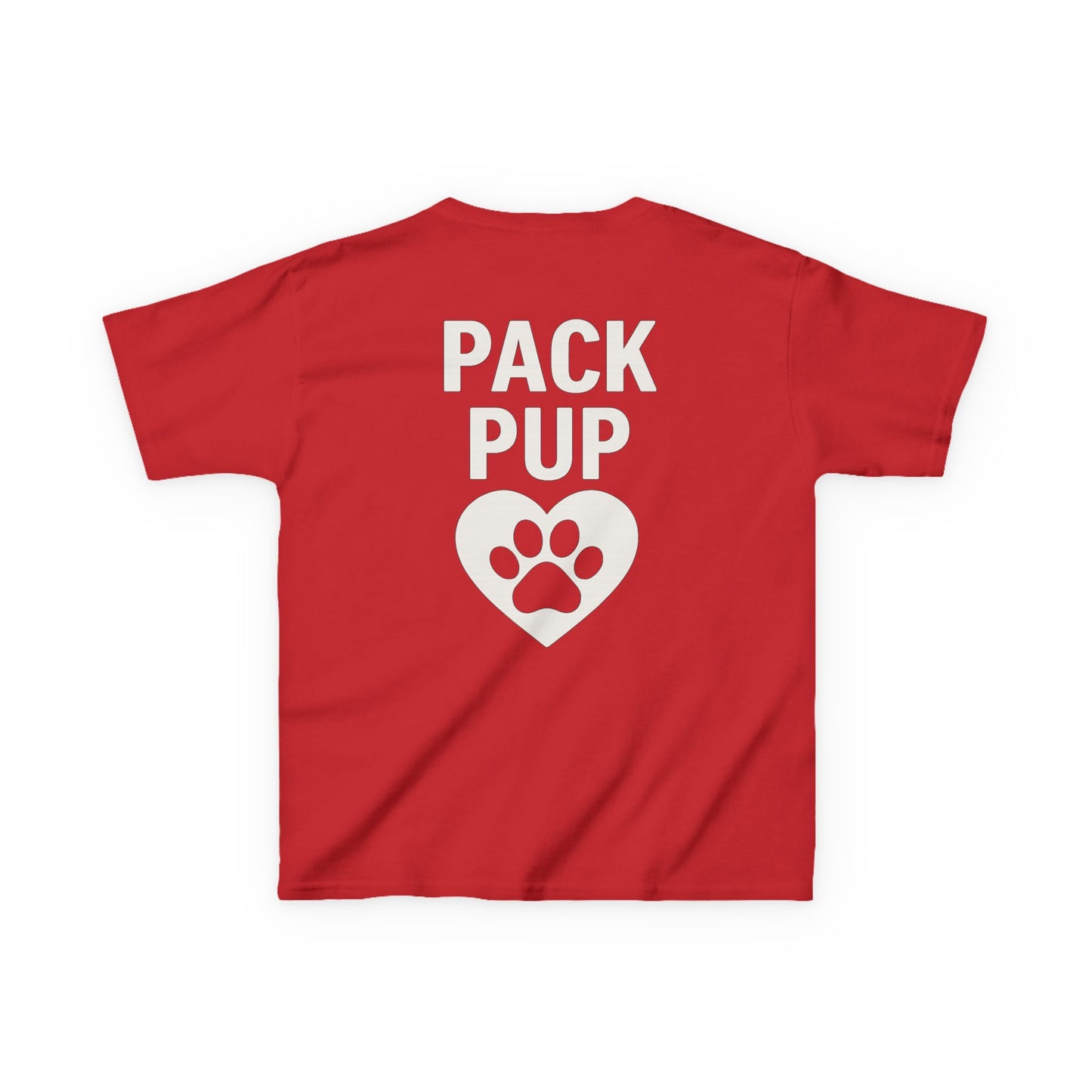 Pack Pup Youth Dog Shirt – Matching Family Rescue Tee – Front Pack Member Logo – Back Pack Pup Design – Gildan 5000B Heavy Cotton – Kid’s Two-Sided Rescue Shirt – Animal Shelter Support – Dog Lover Gift – Pack Collection, Adult Unisex T-Shirt