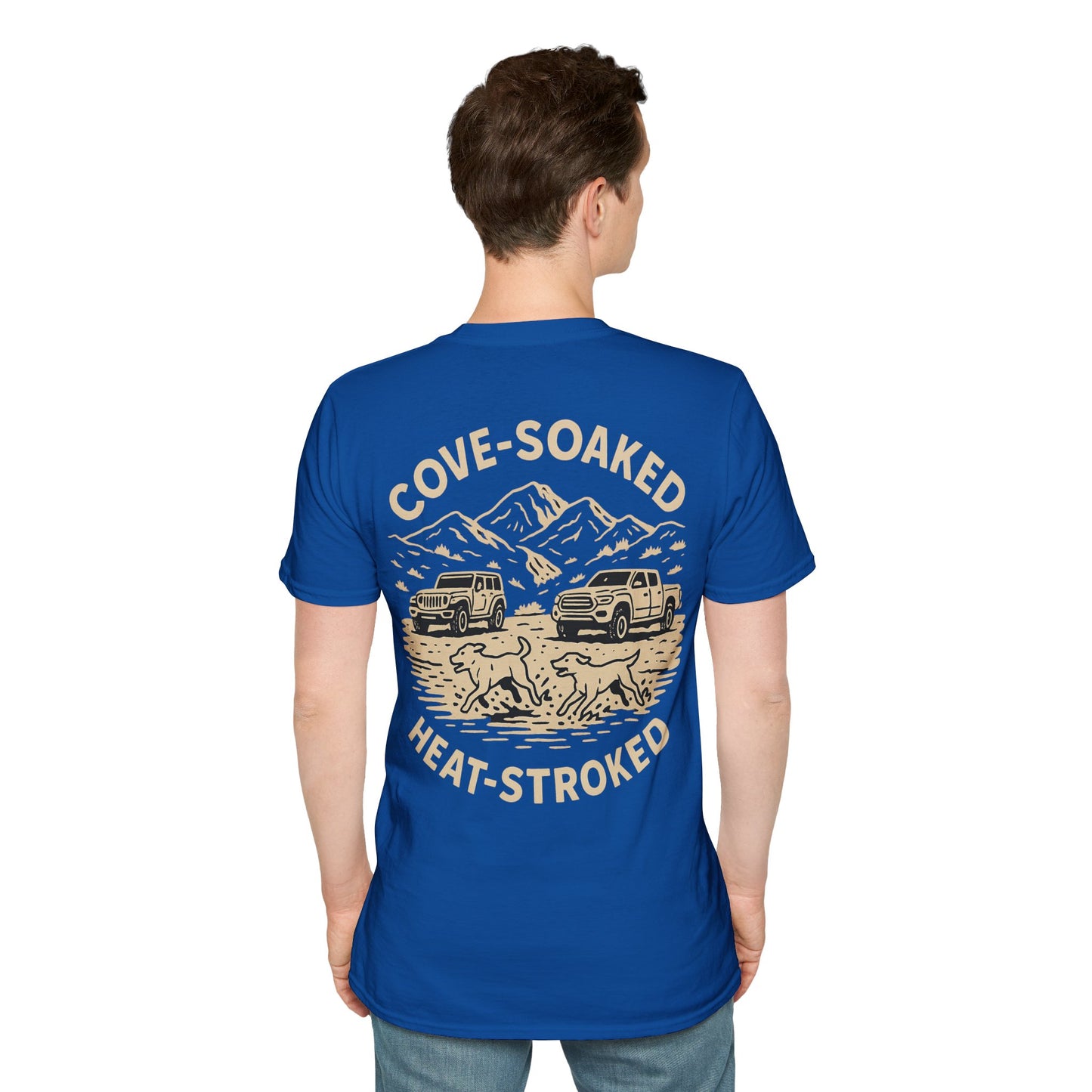 Cove-Soaked Heat-Stroked T-Shirt – Dog Rescue Off-Road T-Shirt for Lake Days & 4x4 Lovers, Adult Unisex T-Shirt