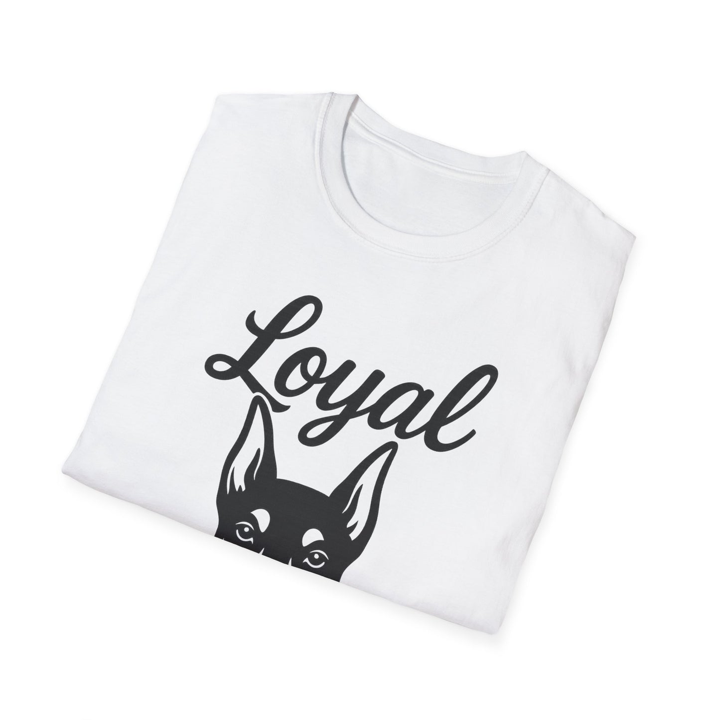 Loyal Doberman Pinscher T-Shirt – Fierce & Faithful Dog Lover Graphic Tee | Adopted and Adored Apparel, Adult Unisex T-Shirt