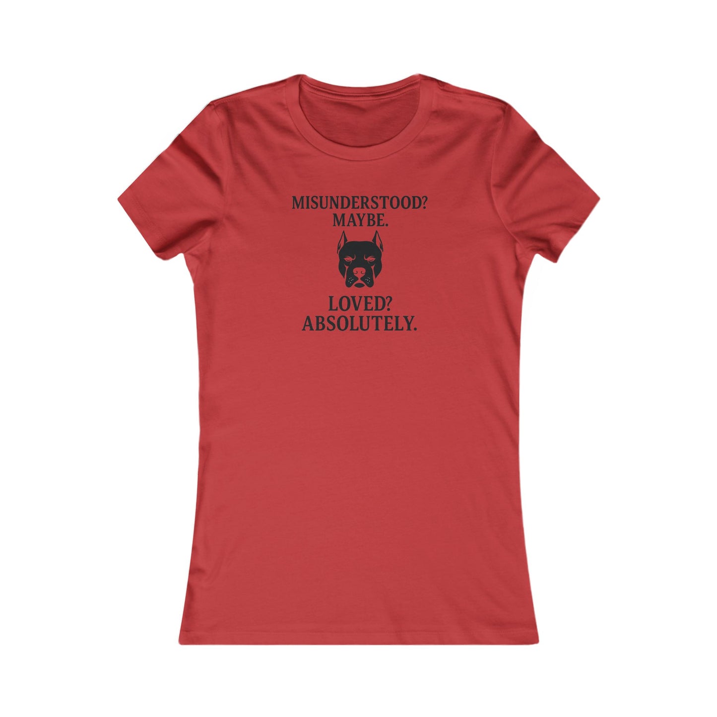Misunderstood Maybe Loved Absolutely, Pit Bull T-Shirt, Gift for Dog Owners, Funny Animal Tee, Pet Lover Apparel, Adult, Woman's