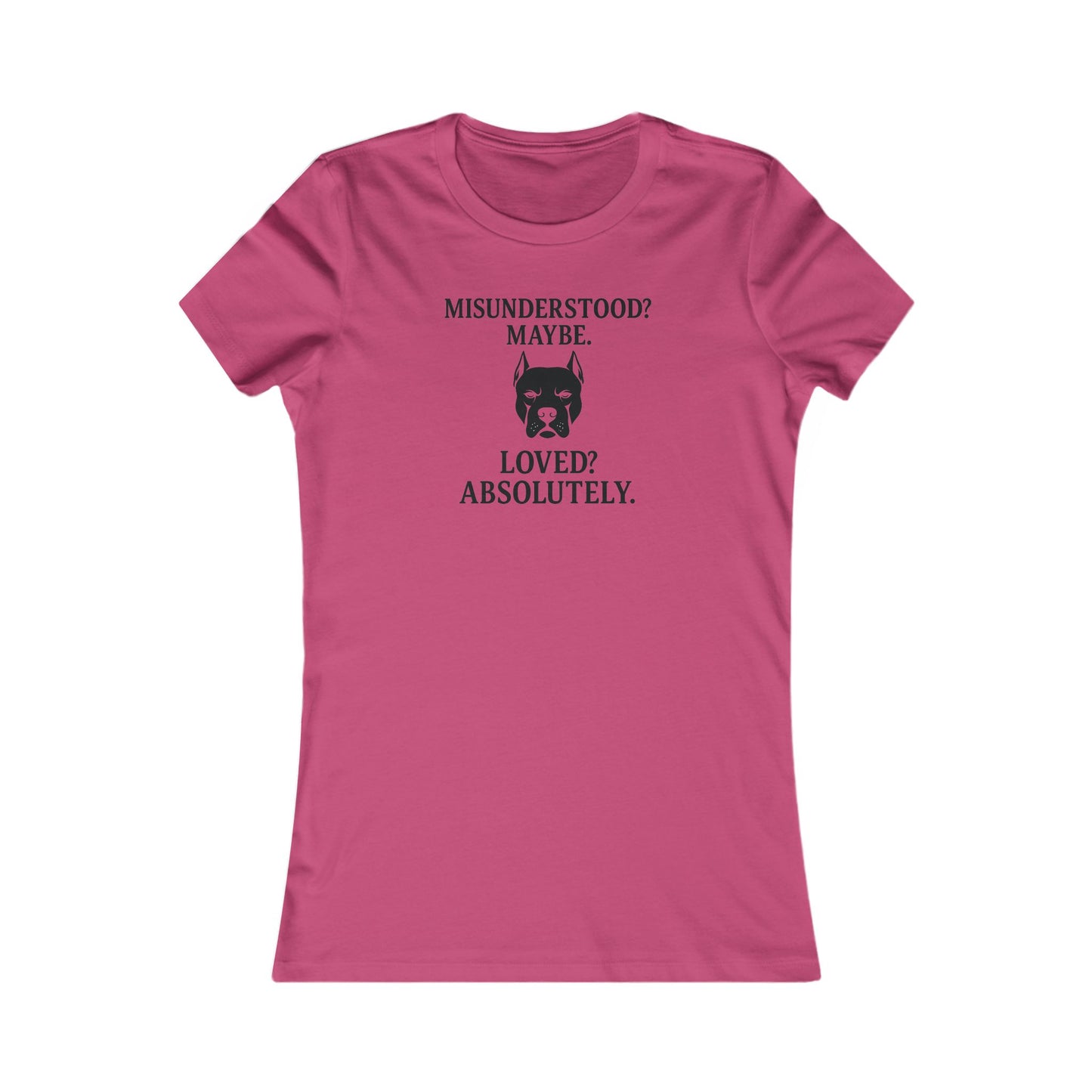 Misunderstood Maybe Loved Absolutely, Pit Bull T-Shirt, Gift for Dog Owners, Funny Animal Tee, Pet Lover Apparel, Adult, Woman's