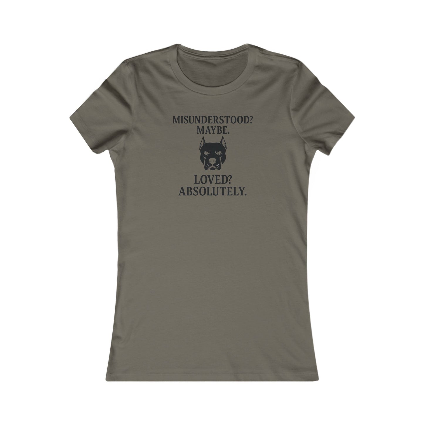 Misunderstood Maybe Loved Absolutely, Pit Bull T-Shirt, Gift for Dog Owners, Funny Animal Tee, Pet Lover Apparel, Adult, Woman's