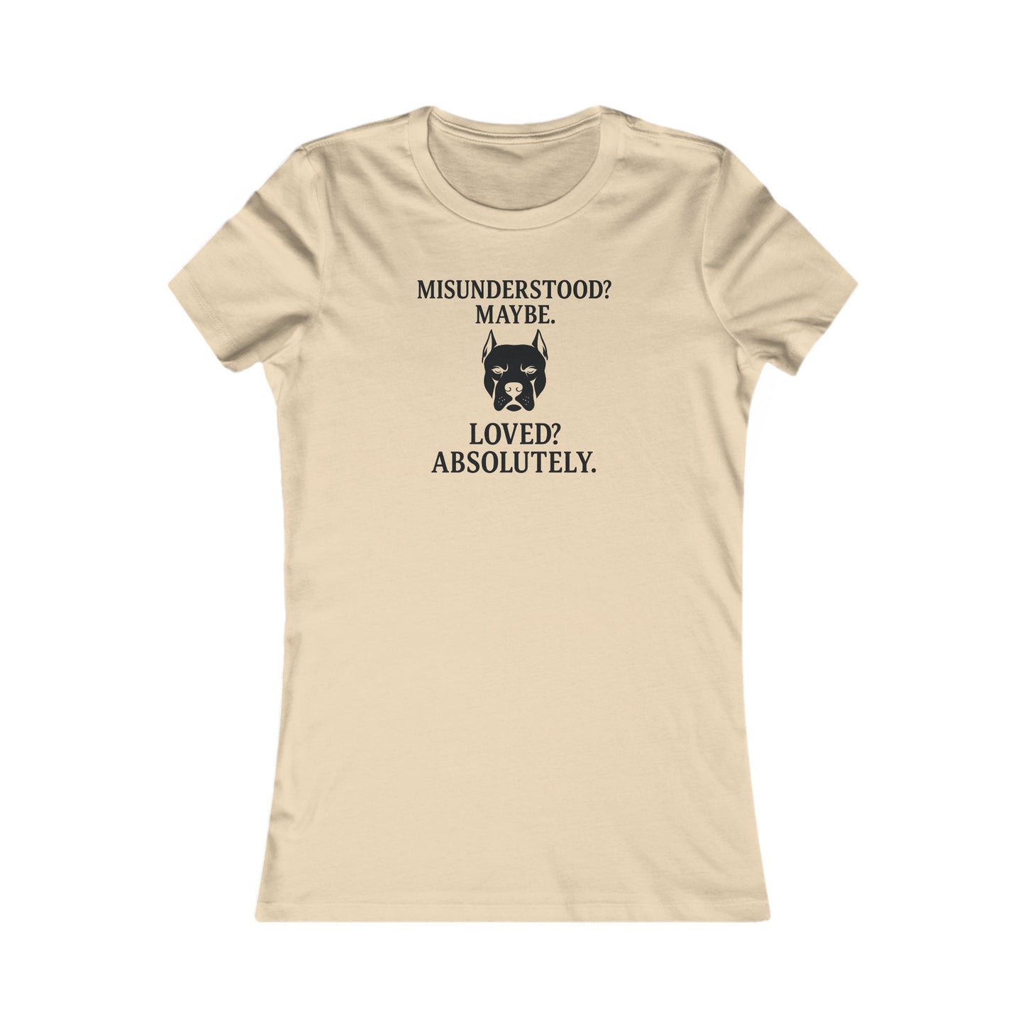 Misunderstood Maybe Loved Absolutely, Pit Bull T-Shirt, Gift for Dog Owners, Funny Animal Tee, Pet Lover Apparel, Adult, Woman's