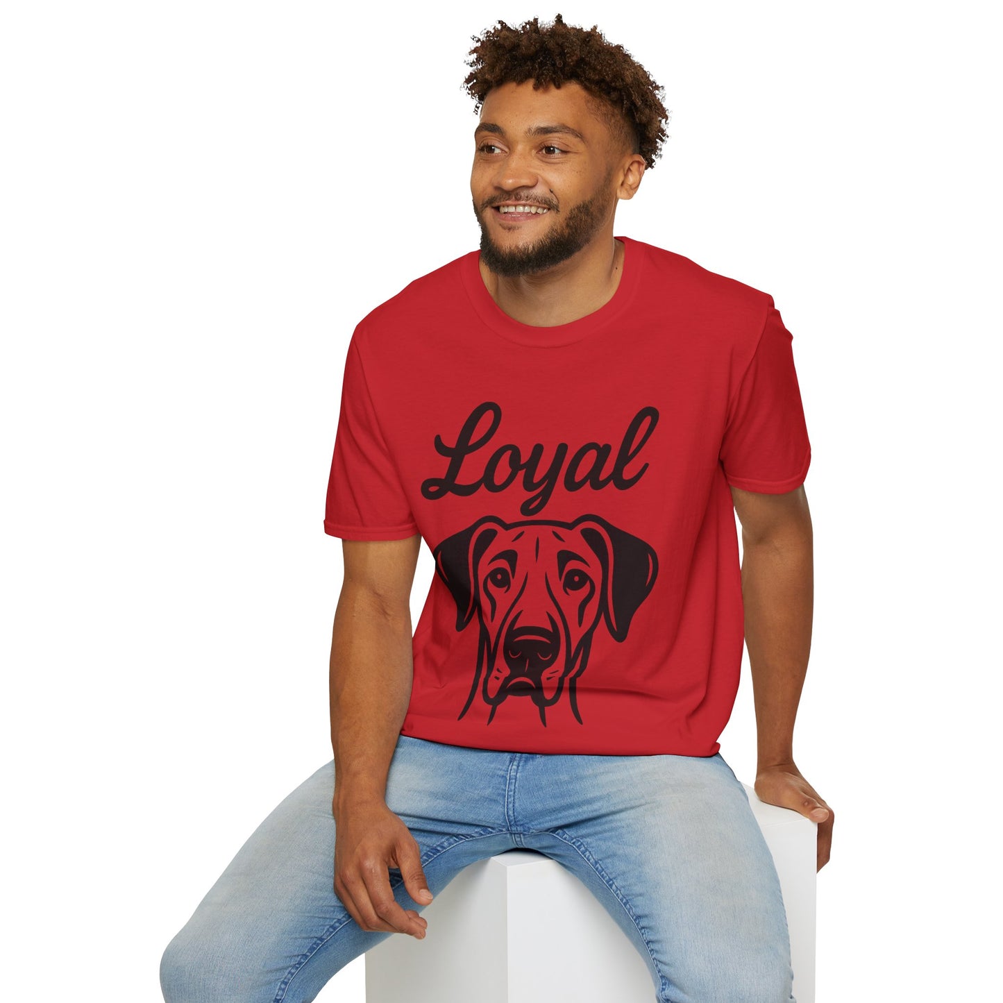 Loyal Great Dane Dog T-Shirt – Rescue-Inspired Graphic Tee for Big Dog Lovers | Adopted and Adored Apparel, Adult Unisex T-Shirt