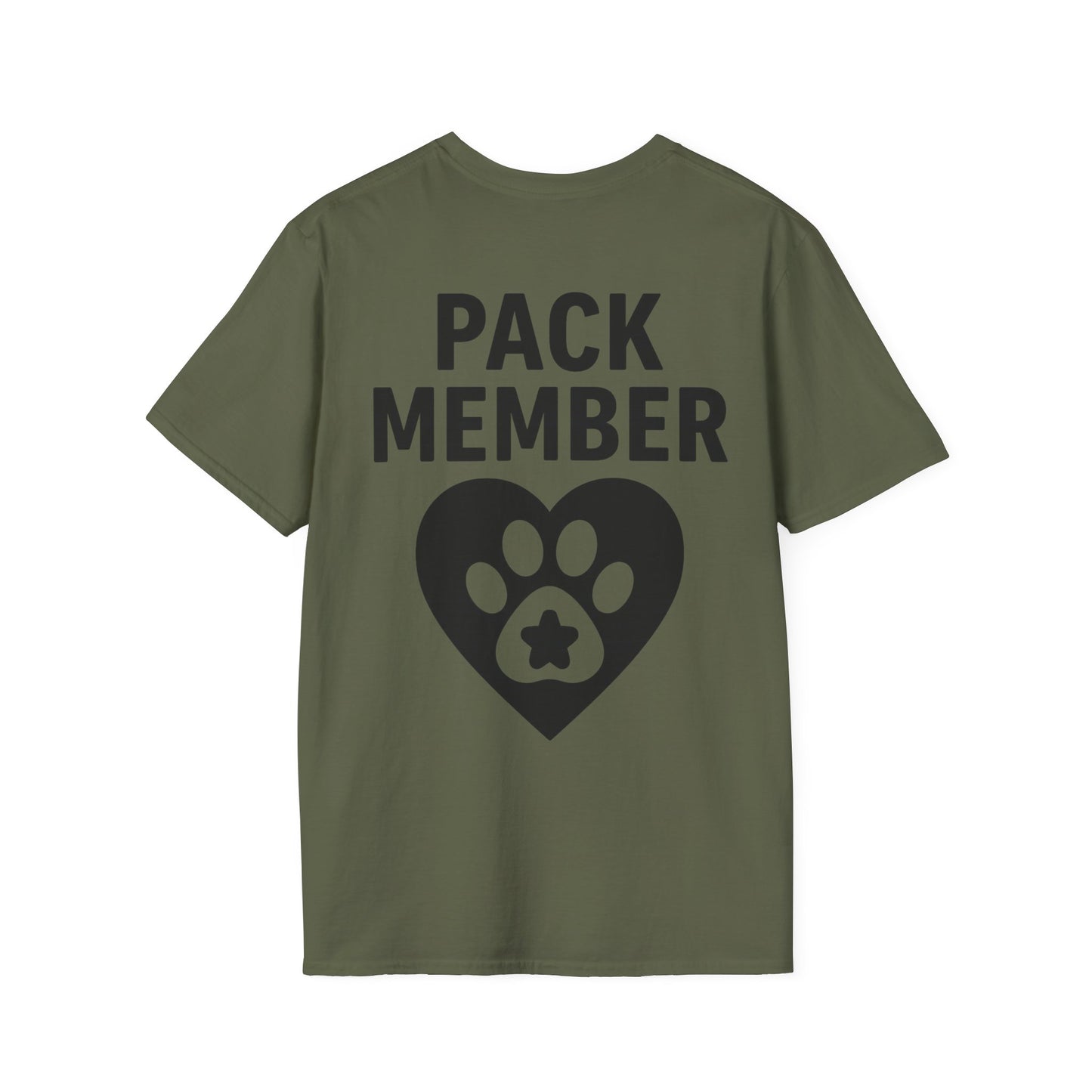 Pack Member Dog Shirt – Two Sided Rescue Tee – Front and Back Pack Member Logo – Black or White Print Options – Matching Family Rescue Apparel – Pitbull Dog Lover Gift – Animal Shelter Support – Adopt Don’t Shop Tee, Adult Unisex T-Shirt