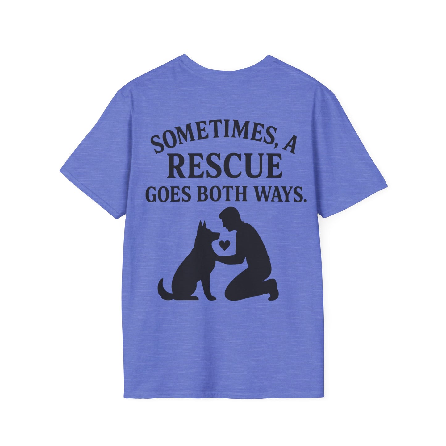 Sometimes a Rescue Goes Both Ways Shirt – Dog Rescue T-Shirt for Women & Men – Animal Adoption Gift – Emotional Pet Lover Tee, Adult Unisex T-Shirt