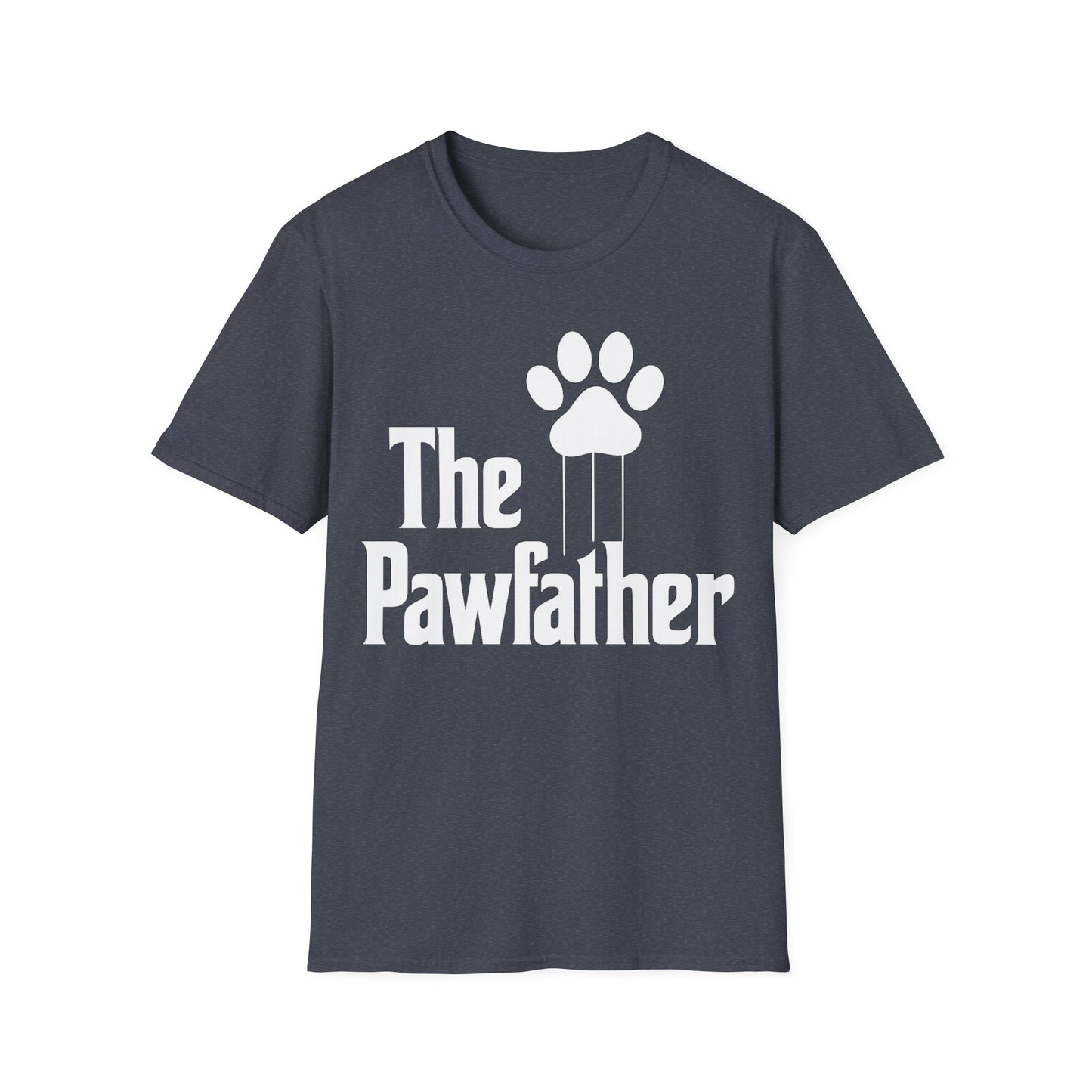 The Pawfather Funny Dog Lover T-Shirt | Bold Parody Dog Dad T-Shirt Gift | Rescue Dog Tee for Men Women | Mafia Style Puppy Humor Shirt | Adopted and Adored Apparel, Adult Unisex T-Shirt