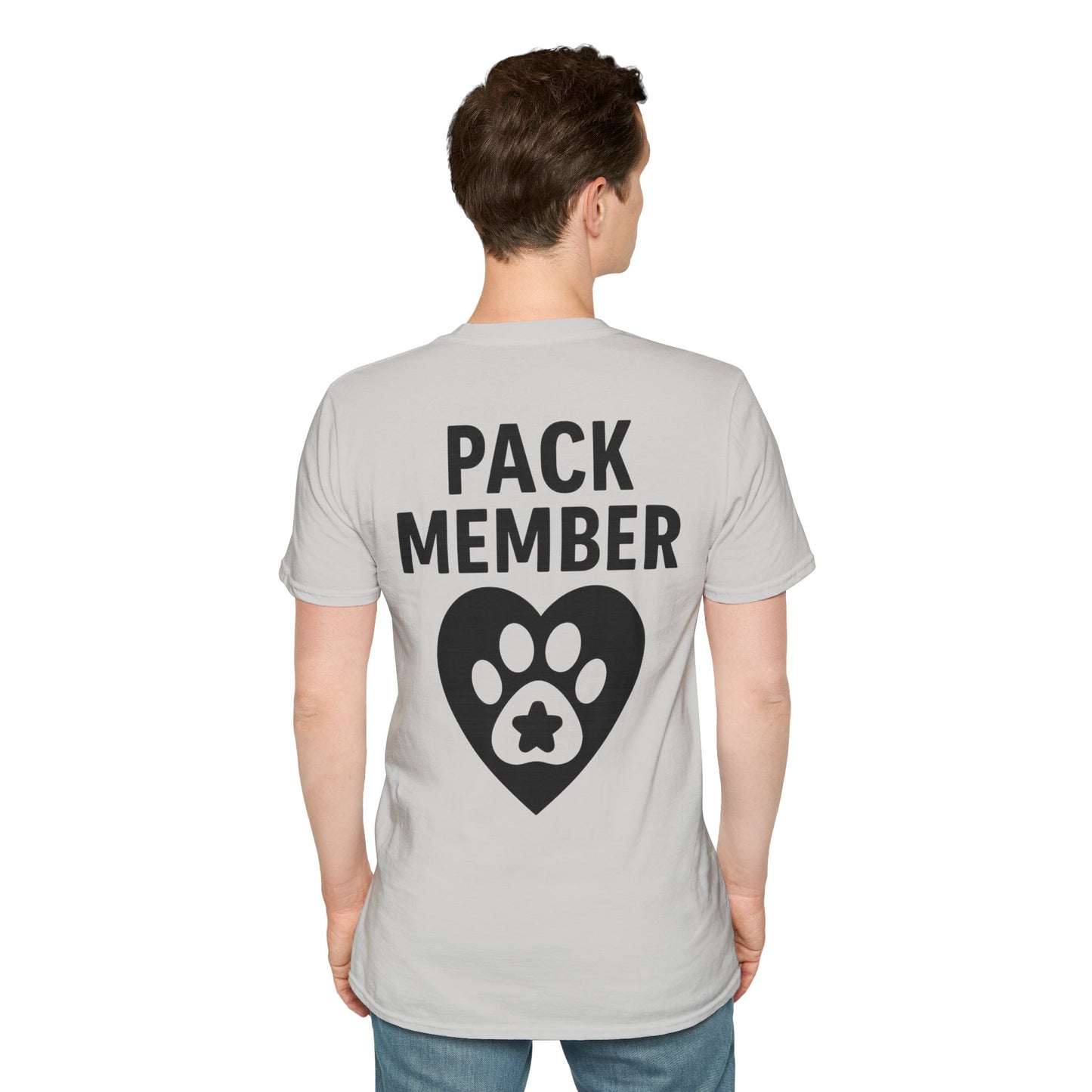 Pack Member Dog Shirt – Two Sided Rescue Tee – Front and Back Pack Member Logo – Black or White Print Options – Matching Family Rescue Apparel – Pitbull Dog Lover Gift – Animal Shelter Support – Adopt Don’t Shop Tee, Adult Unisex T-Shirt