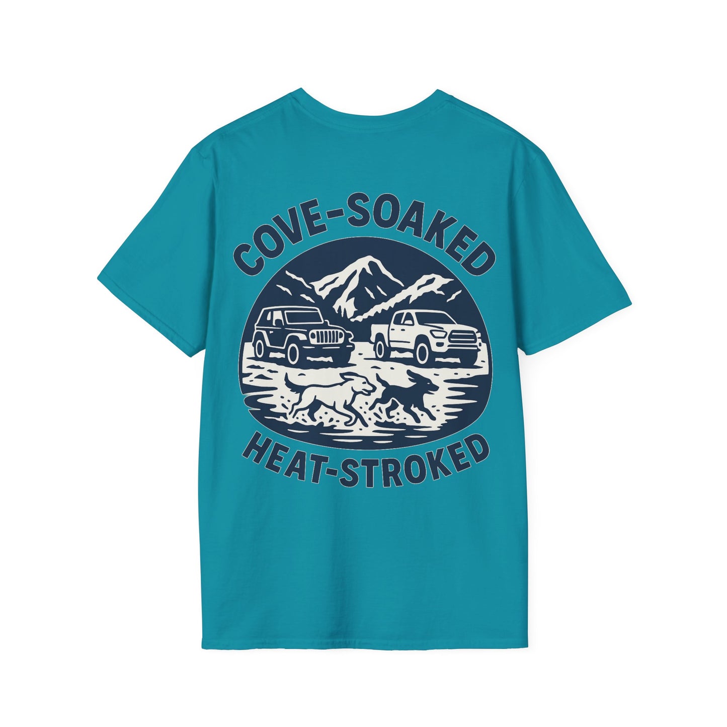 Cove-Soaked Heat-Stroked T-Shirt – Dog Rescue Off-Road T-Shirt for Lake Days & 4x4 Lovers, Adult Unisex T-Shirt