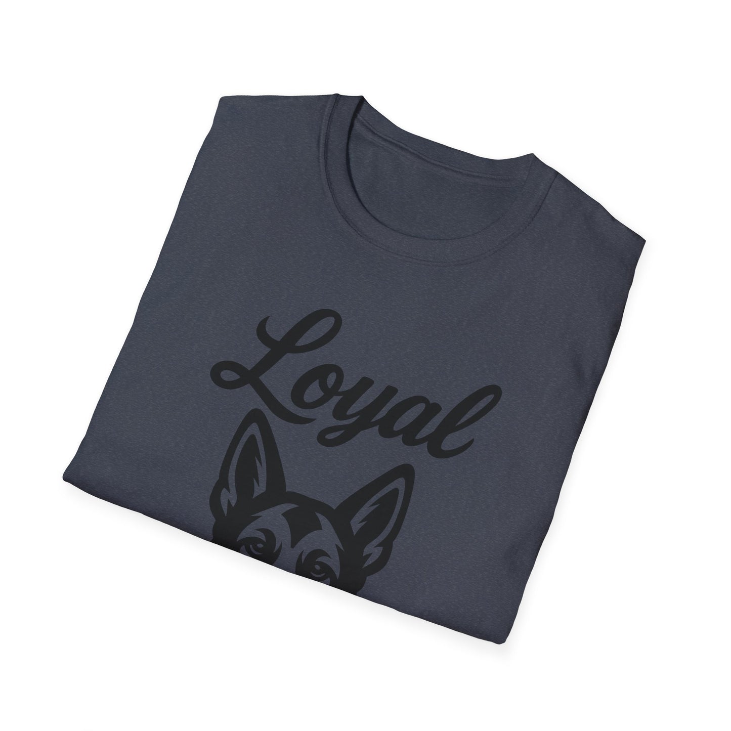 Loyal German Shepherd T-Shirt – Bold Black Line Art Dog Design for GSD Lovers, Rescue-Friendly Apparel, Adult Unisex T-Shirt