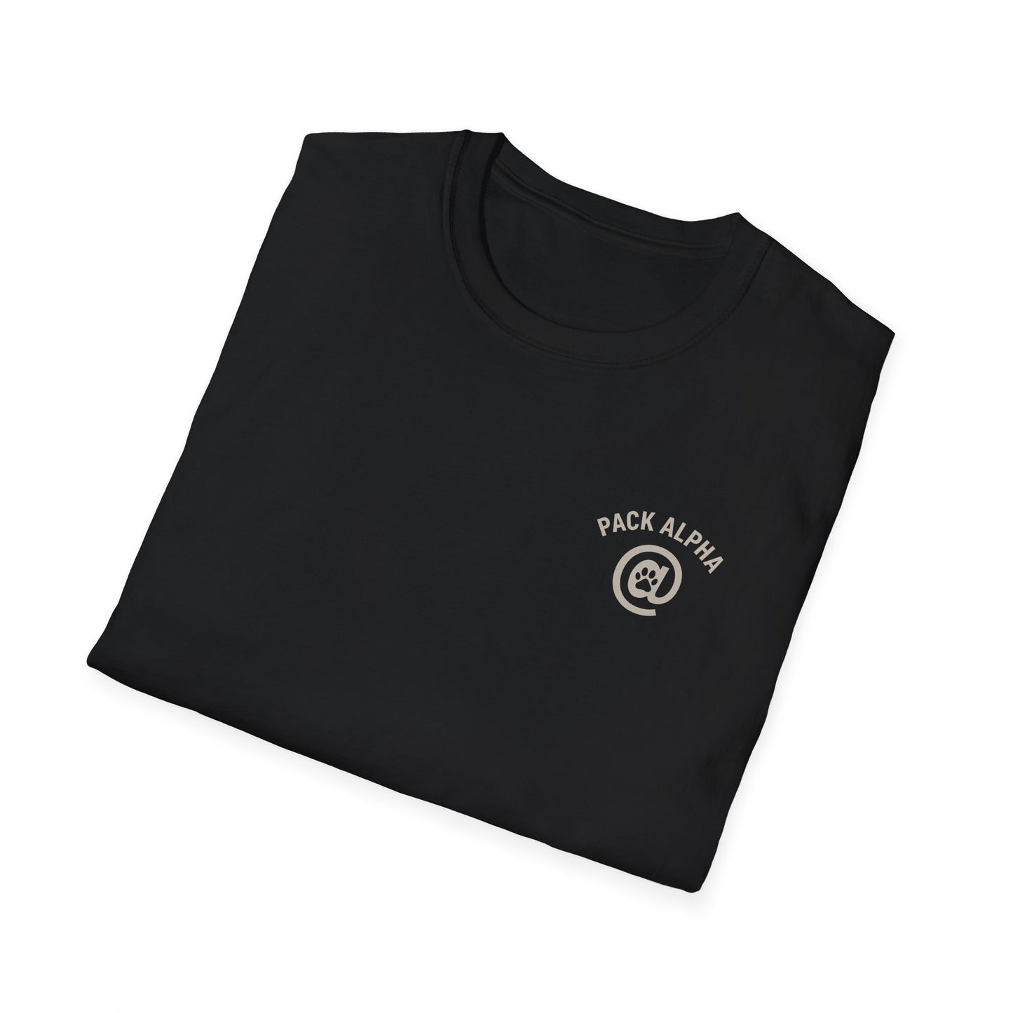 Pack Alpha T-Shirt for Dog Rescue Leaders | Bold Alpha Dog Paw Print Design | Animal Advocate Apparel for Pack Leaders, Adult Unisex T-Shirt
