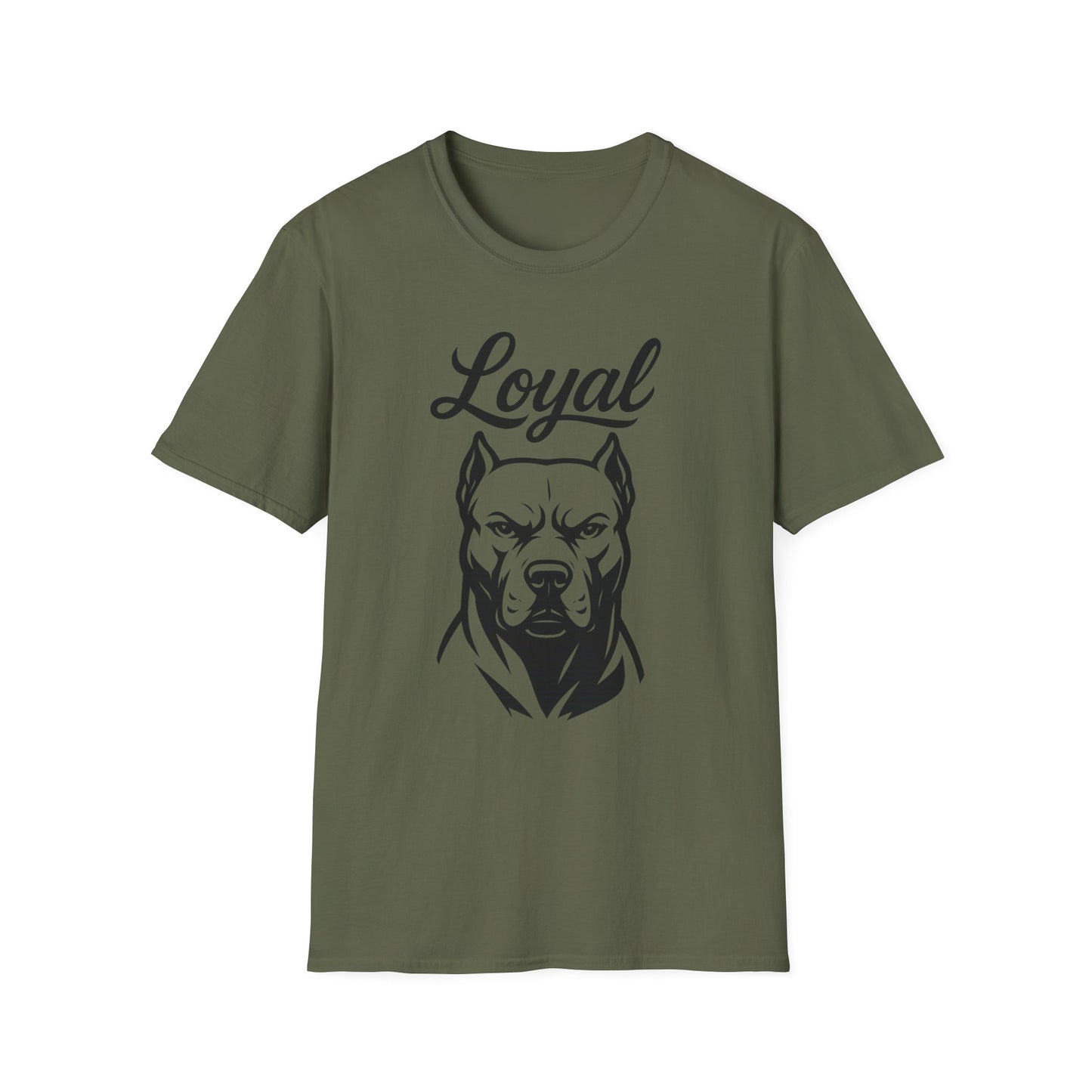 Loyal Pitbull T-Shirt – Bold Dog Head Design for Real Ones, Rescue Dog Lovers, and Streetwear Fans, Adult Unisex T-Shirt