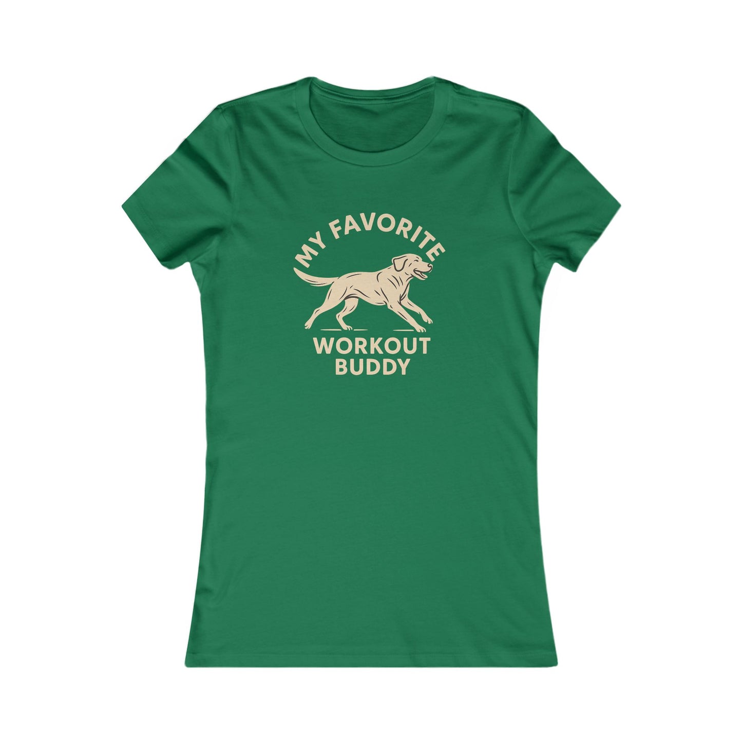 My Favorite Workout Buddy T-Shirt for Women – Athletic Dog Graphic Tee – Labrador Running Dog Shirt – Dog Mom Gift Idea – Workout with My Dog T-Shirt – Adopted and Adored Apparel Adult