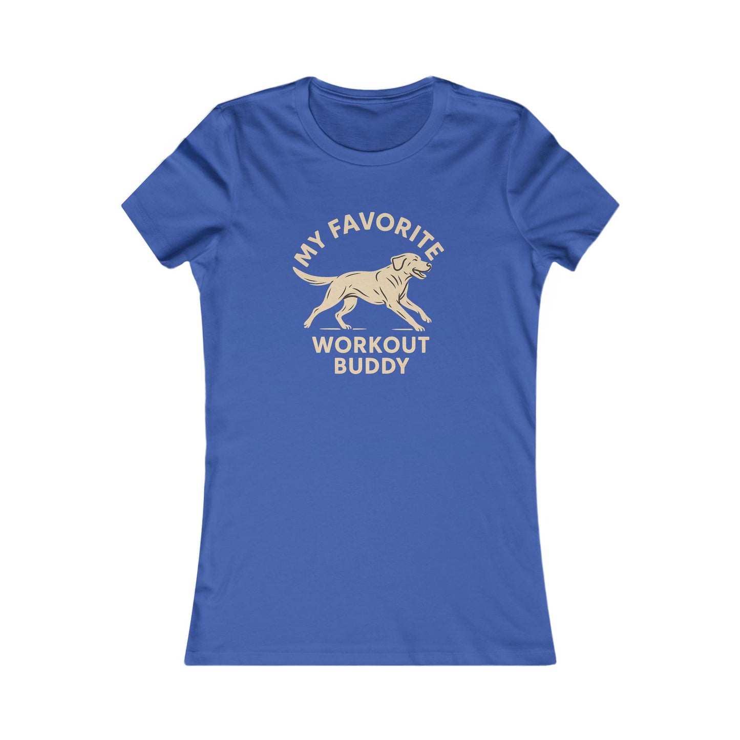 My Favorite Workout Buddy T-Shirt for Women – Athletic Dog Graphic Tee – Labrador Running Dog Shirt – Dog Mom Gift Idea – Workout with My Dog T-Shirt – Adopted and Adored Apparel Adult