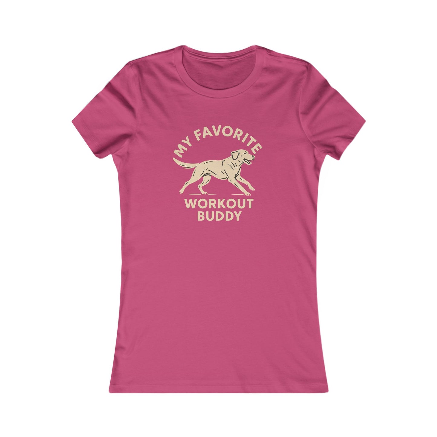 My Favorite Workout Buddy T-Shirt for Women – Athletic Dog Graphic Tee – Labrador Running Dog Shirt – Dog Mom Gift Idea – Workout with My Dog T-Shirt – Adopted and Adored Apparel Adult