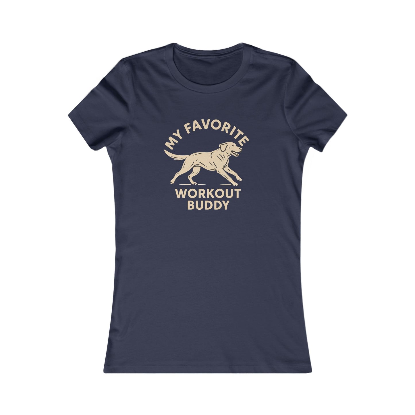 My Favorite Workout Buddy T-Shirt for Women – Athletic Dog Graphic Tee – Labrador Running Dog Shirt – Dog Mom Gift Idea – Workout with My Dog T-Shirt – Adopted and Adored Apparel Adult