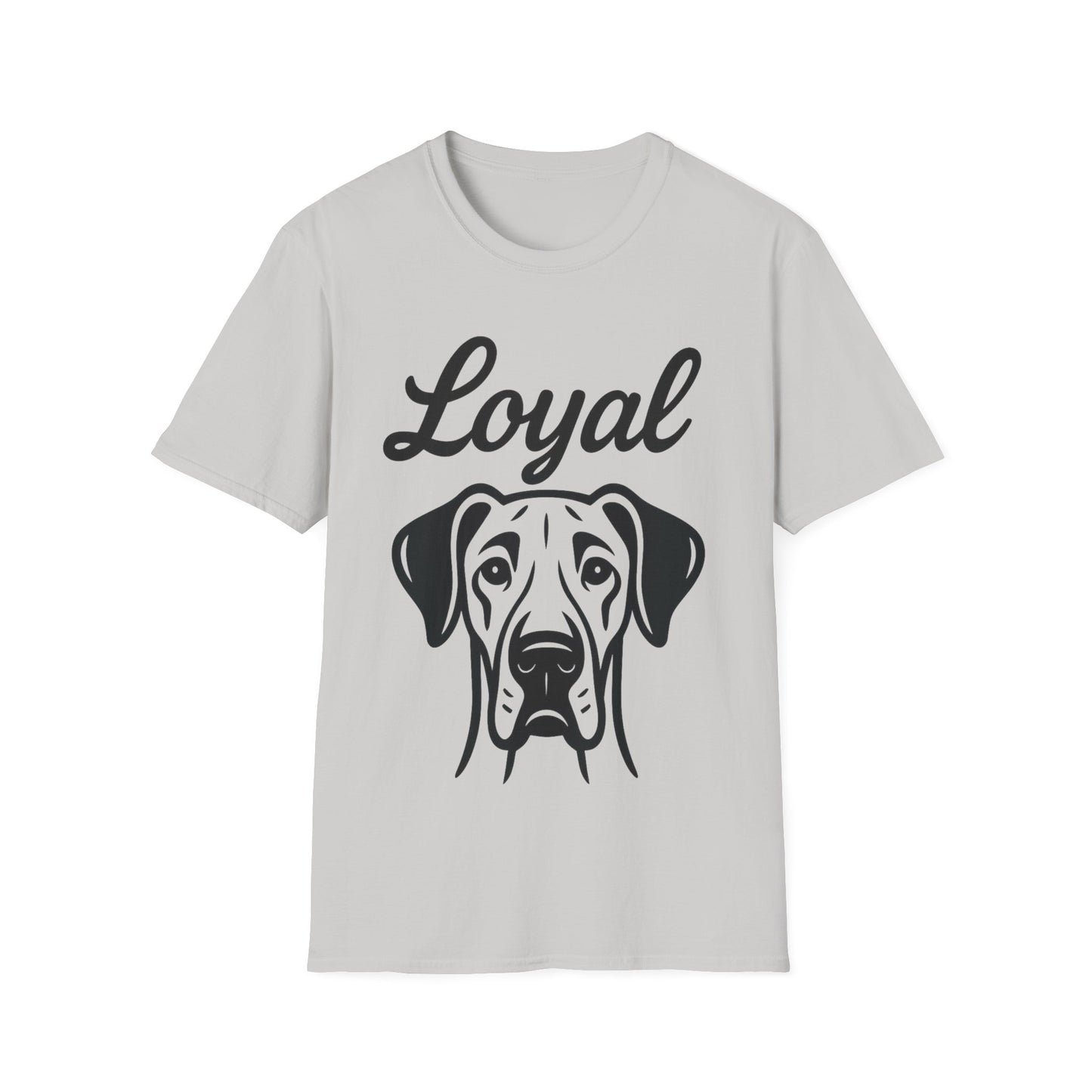Loyal Great Dane Dog T-Shirt – Rescue-Inspired Graphic Tee for Big Dog Lovers | Adopted and Adored Apparel, Adult Unisex T-Shirt