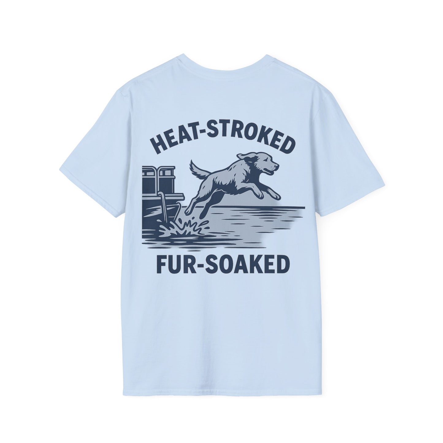 Heat-Stroked Fur-Soaked Dog T-Shirt – Funny Summer Rescue Shirt for Dog Lovers, Arizona Pet Owners, Salt River Float Trips, and Lake Life Vibes, Adult Unisex T-Shirt