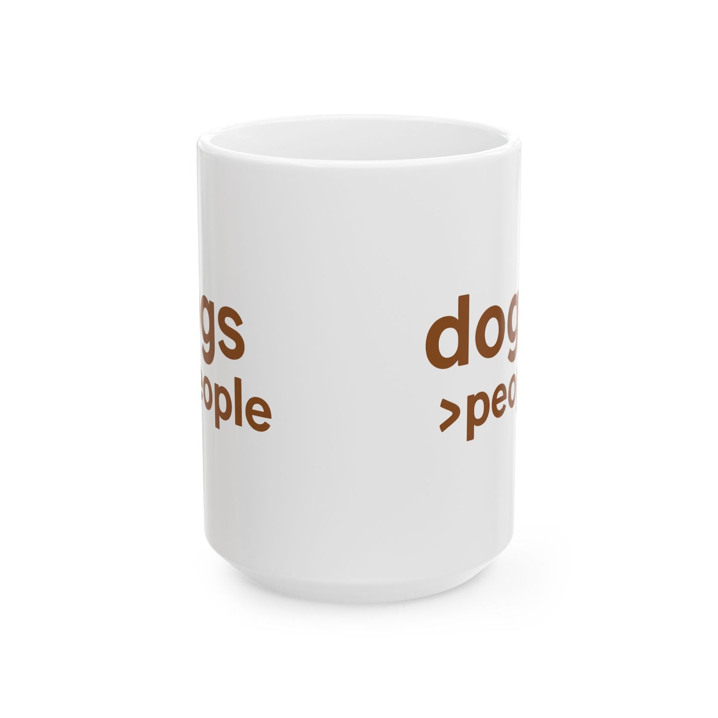 Dogs > People Ceramic Dog Lover Mug, Perfect Gift for Dog Owners, Funny Pet Lover Cup, Coffee Tea Mug, Dog Themed Kitchenware, Adult Unisex T-Shirt