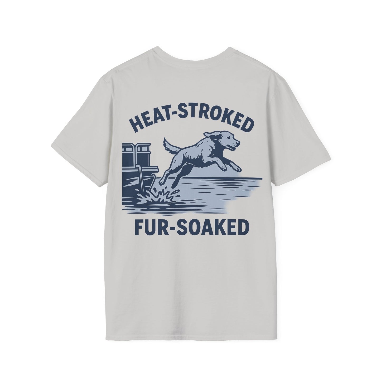 Heat-Stroked Fur-Soaked Dog T-Shirt – Funny Summer Rescue Shirt for Dog Lovers, Arizona Pet Owners, Salt River Float Trips, and Lake Life Vibes, Adult Unisex T-Shirt