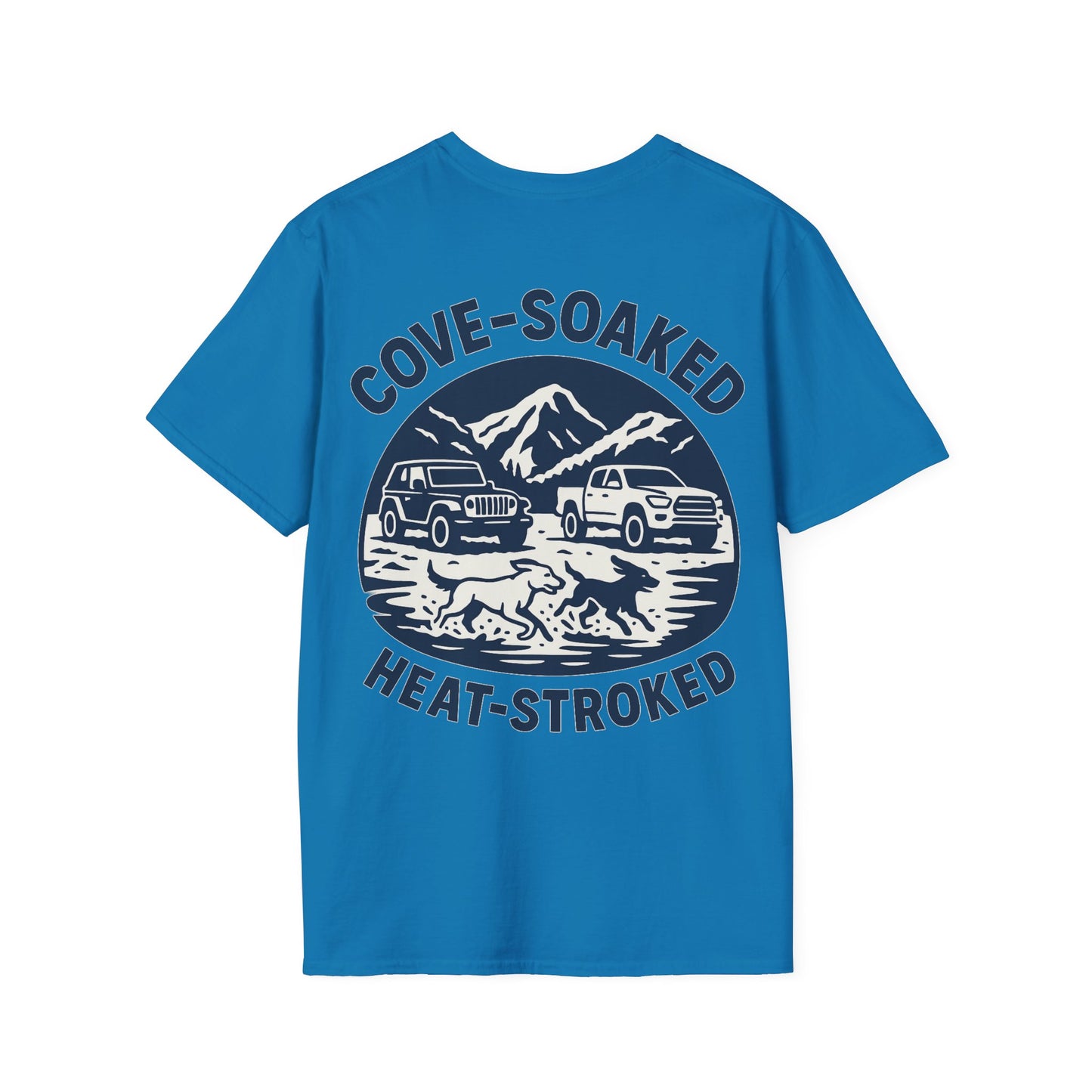 Cove-Soaked Heat-Stroked T-Shirt – Dog Rescue Off-Road T-Shirt for Lake Days & 4x4 Lovers, Adult Unisex T-Shirt