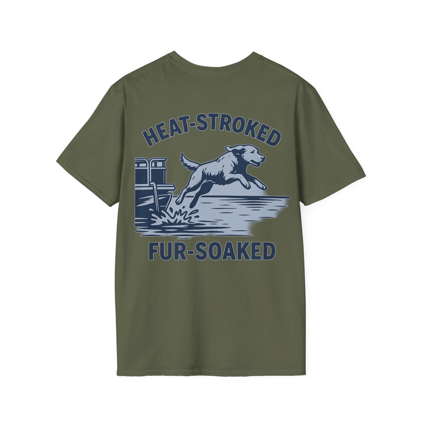 Heat-Stroked Fur-Soaked Dog T-Shirt – Funny Summer Rescue Shirt for Dog Lovers, Arizona Pet Owners, Salt River Float Trips, and Lake Life Vibes, Adult Unisex T-Shirt