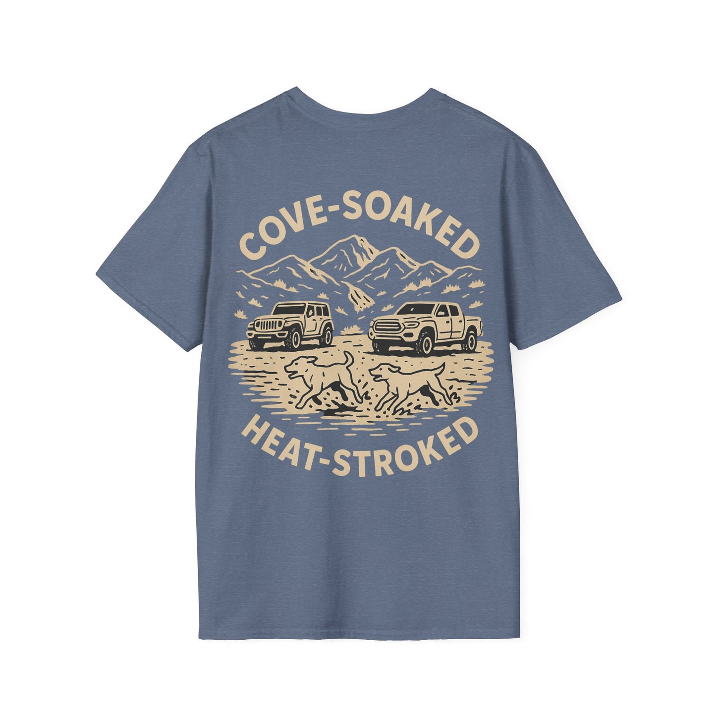 Cove-Soaked Heat-Stroked T-Shirt – Dog Rescue Off-Road T-Shirt for Lake Days & 4x4 Lovers, Adult Unisex T-Shirt