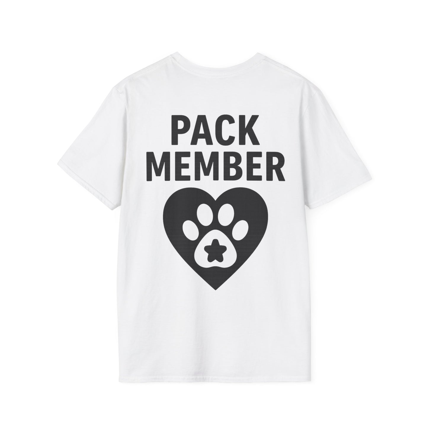 Pack Member Dog Shirt – Two Sided Rescue Tee – Front and Back Pack Member Logo – Black or White Print Options – Matching Family Rescue Apparel – Pitbull Dog Lover Gift – Animal Shelter Support – Adopt Don’t Shop Tee, Adult Unisex T-Shirt